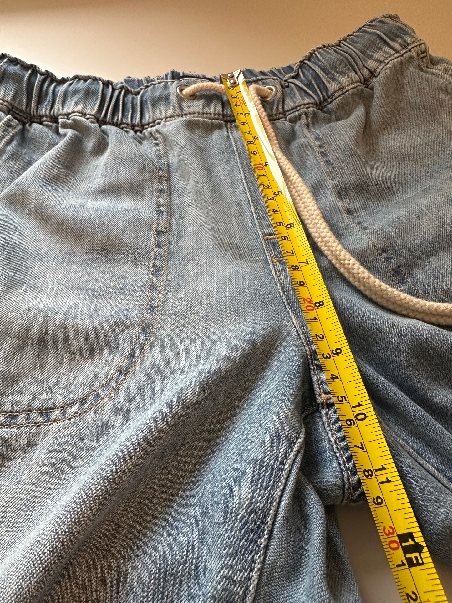 J. Crew Relaxed Fit Light Blue Jeans with Elastic Drawstring Waist | Size 26