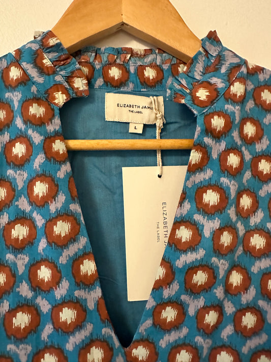 NWT Elizabeth James The Label Chloe Dress in Mini Lasso | Size Large