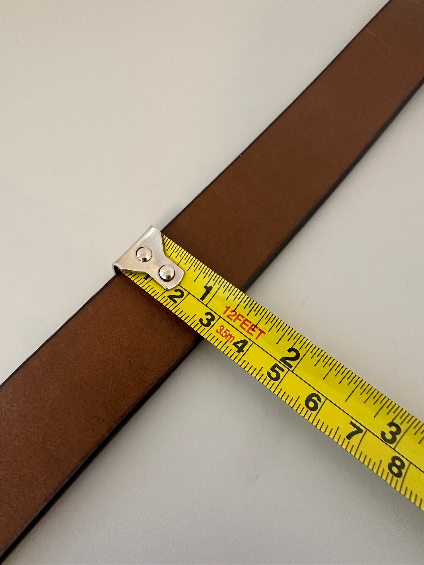 Boden Brown Leather Belt with Gold Buckle