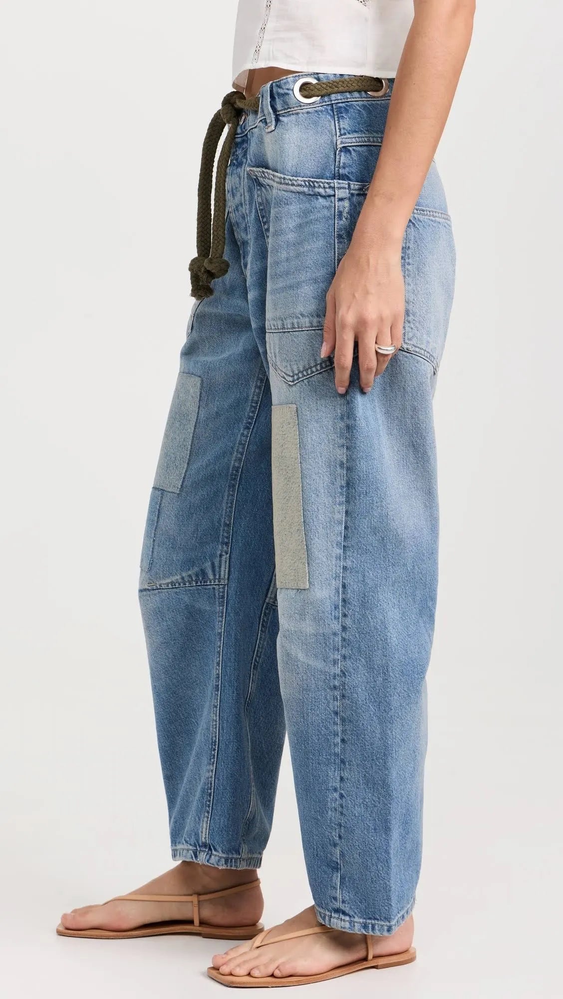 We The Free Moxie Pull-On Barrel Jeans In Truest Blue - Size 27