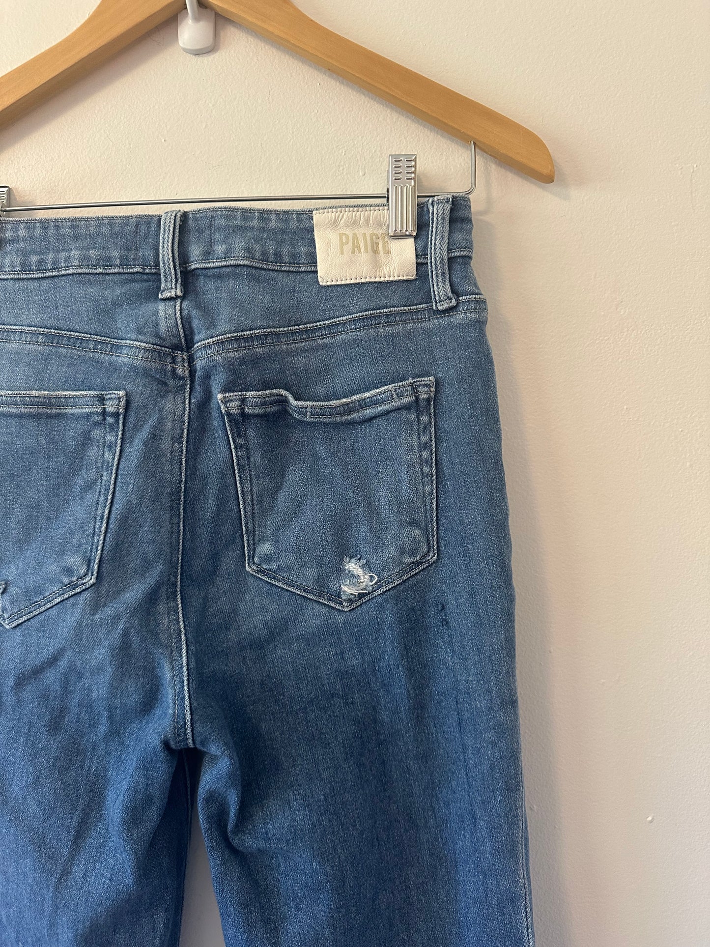 PAIGE Raw Hem Gemma Skinny Ankle Jeans | Size 27