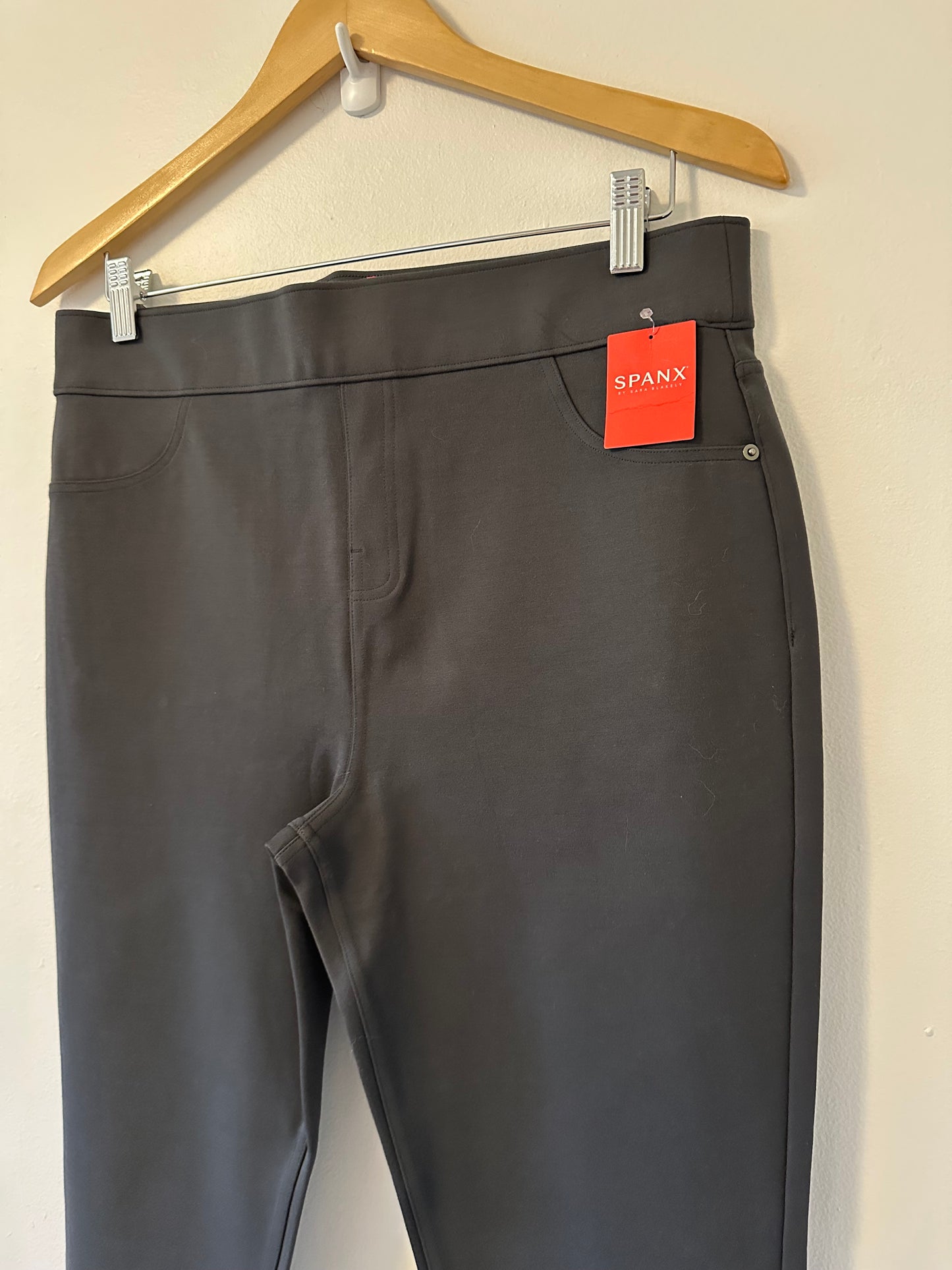 NWT SPANX Jean-ish Charcoal Gray Ankle Legging Jeans | Size XL