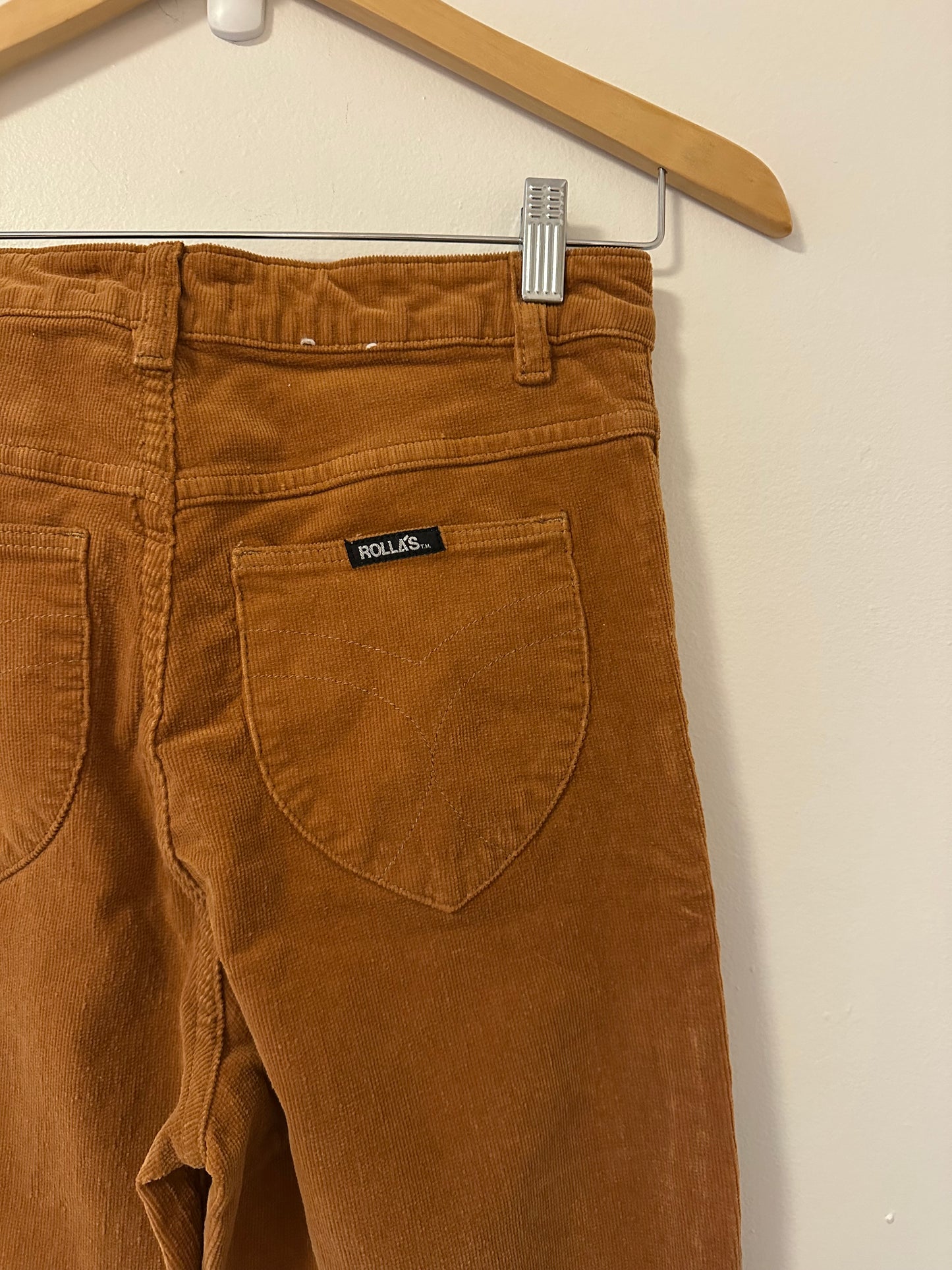 Rolla's Eastcoast High Rise Flare - Tan Corduroy - Size 28