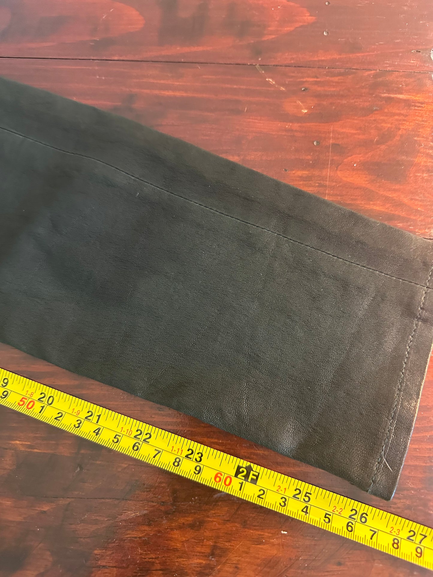 Frame Atelier Dark Green Leather Lamb Skin Pants - Size 26