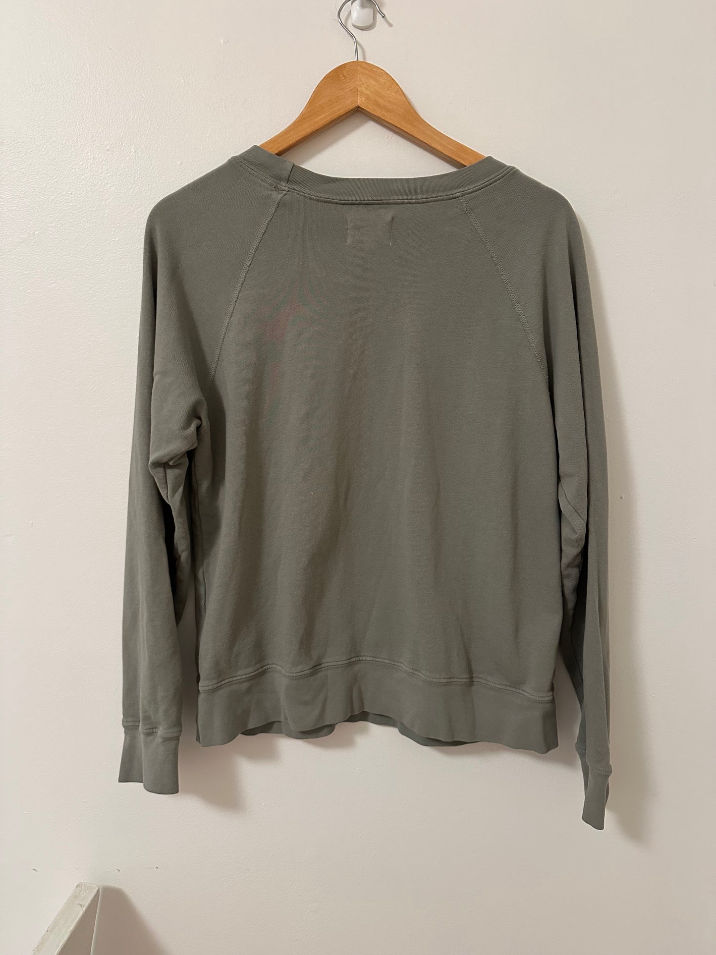 MATE The Label Olive Green Organic Lightweight Terry Raglan Sweatshirt - Medium