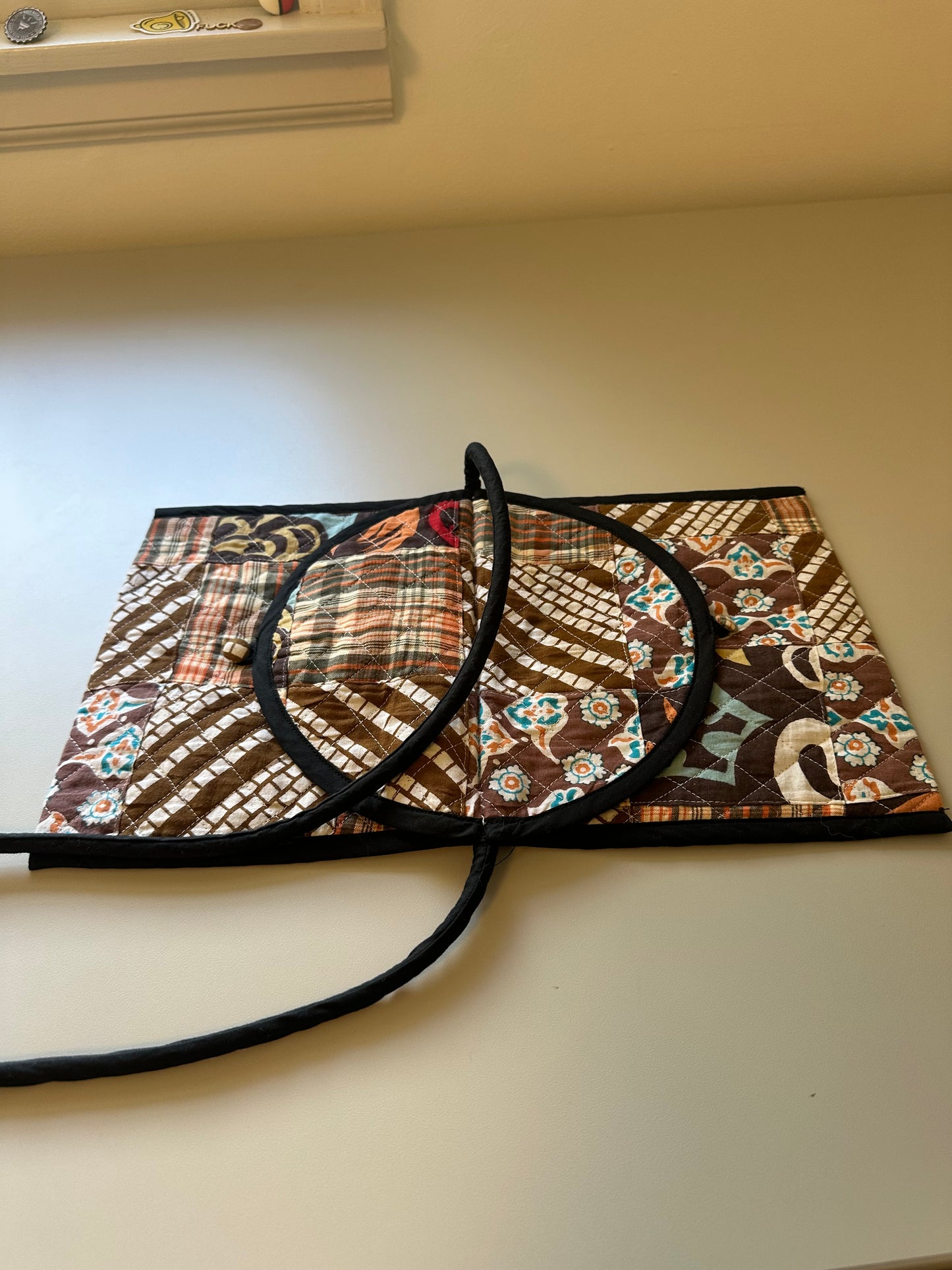 Batsheva Brown Plaid Double Sided Cloth Bag
