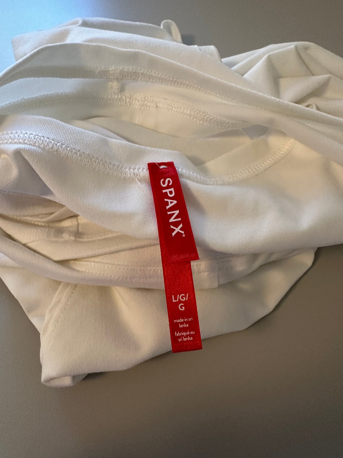 SPANX White Smoothing Soft Bodysuit | Size Large