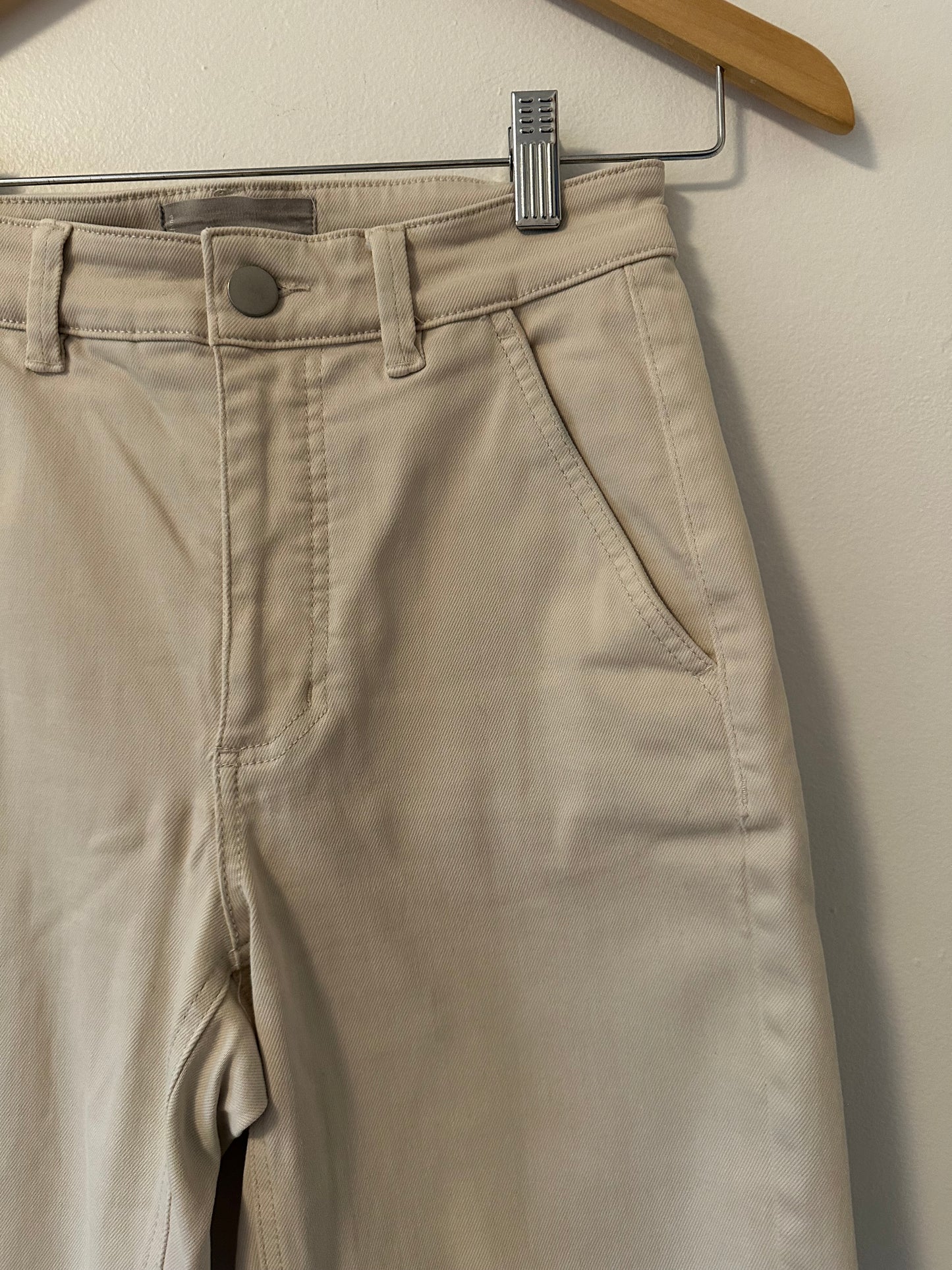 Everlane - The Utility Straight Leg Crop Patch Pocket Pants in Bone | Size 0