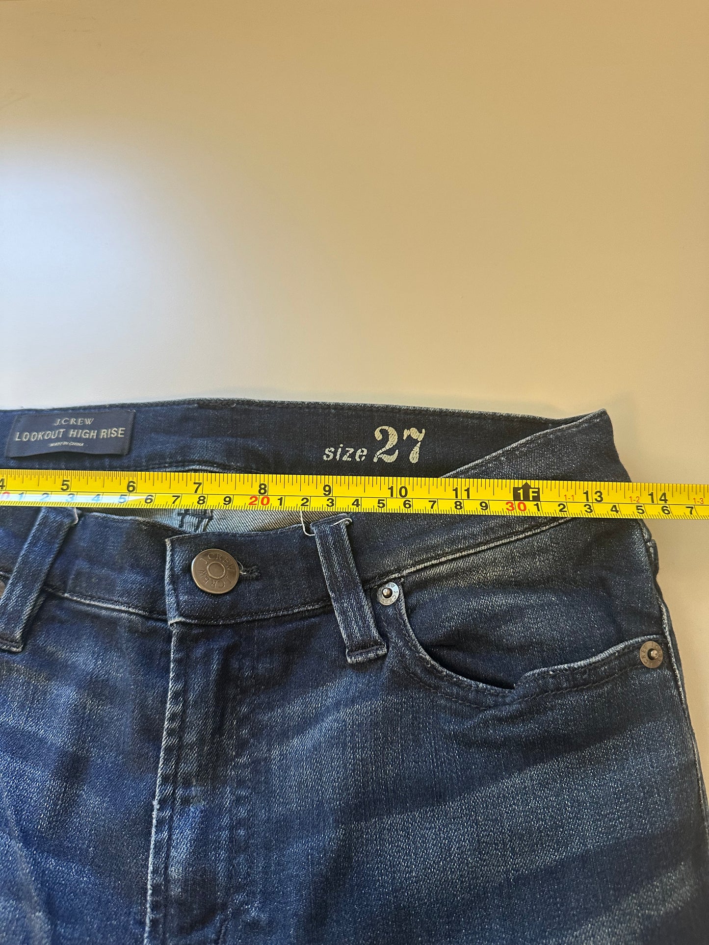 J. Crew - The Lookout High Rise Dark Blue Skinny Jeans | Size 27