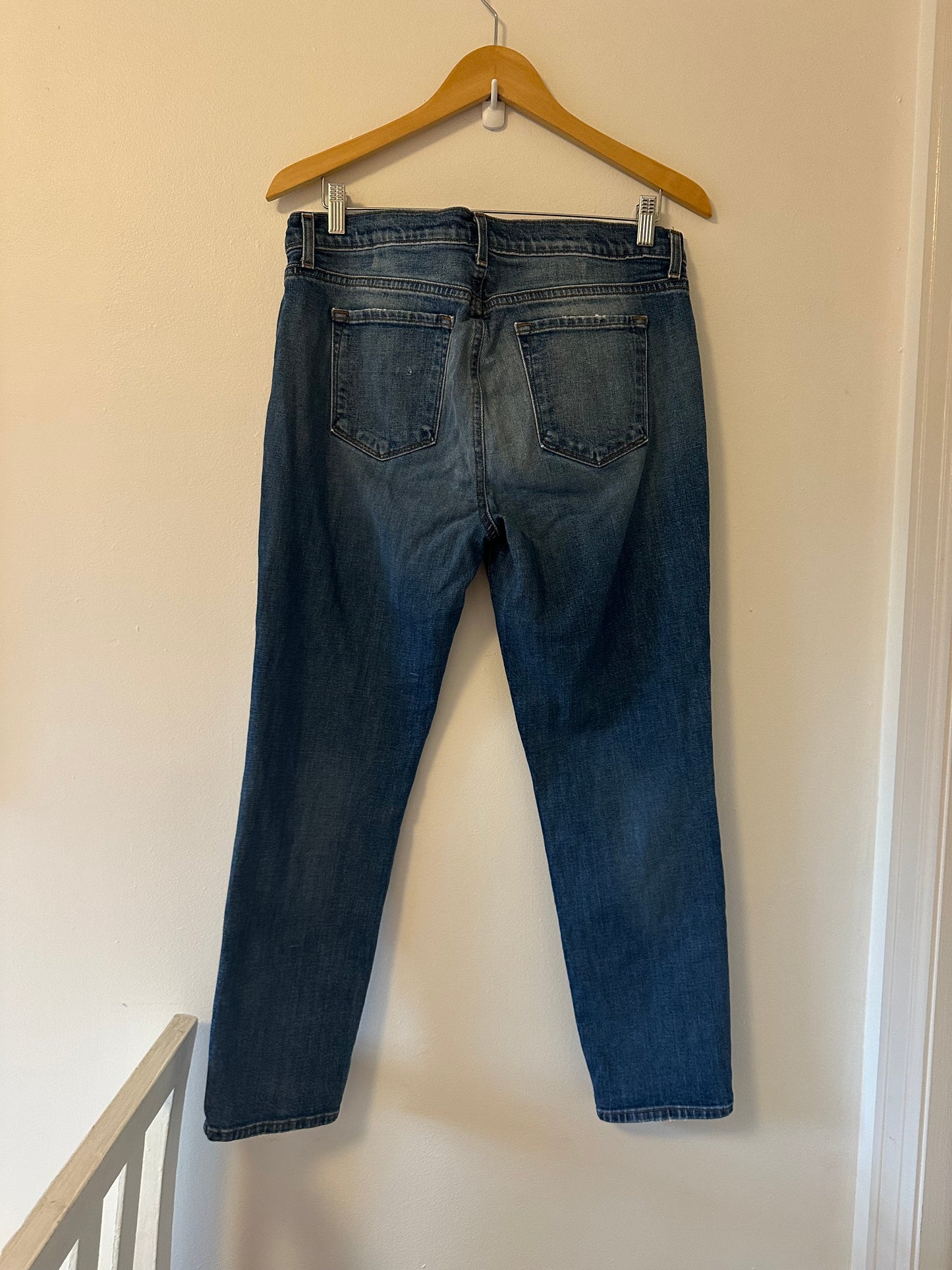 J Brand Cropped Ellis Blue Denim Jeans in Rival - Size 29