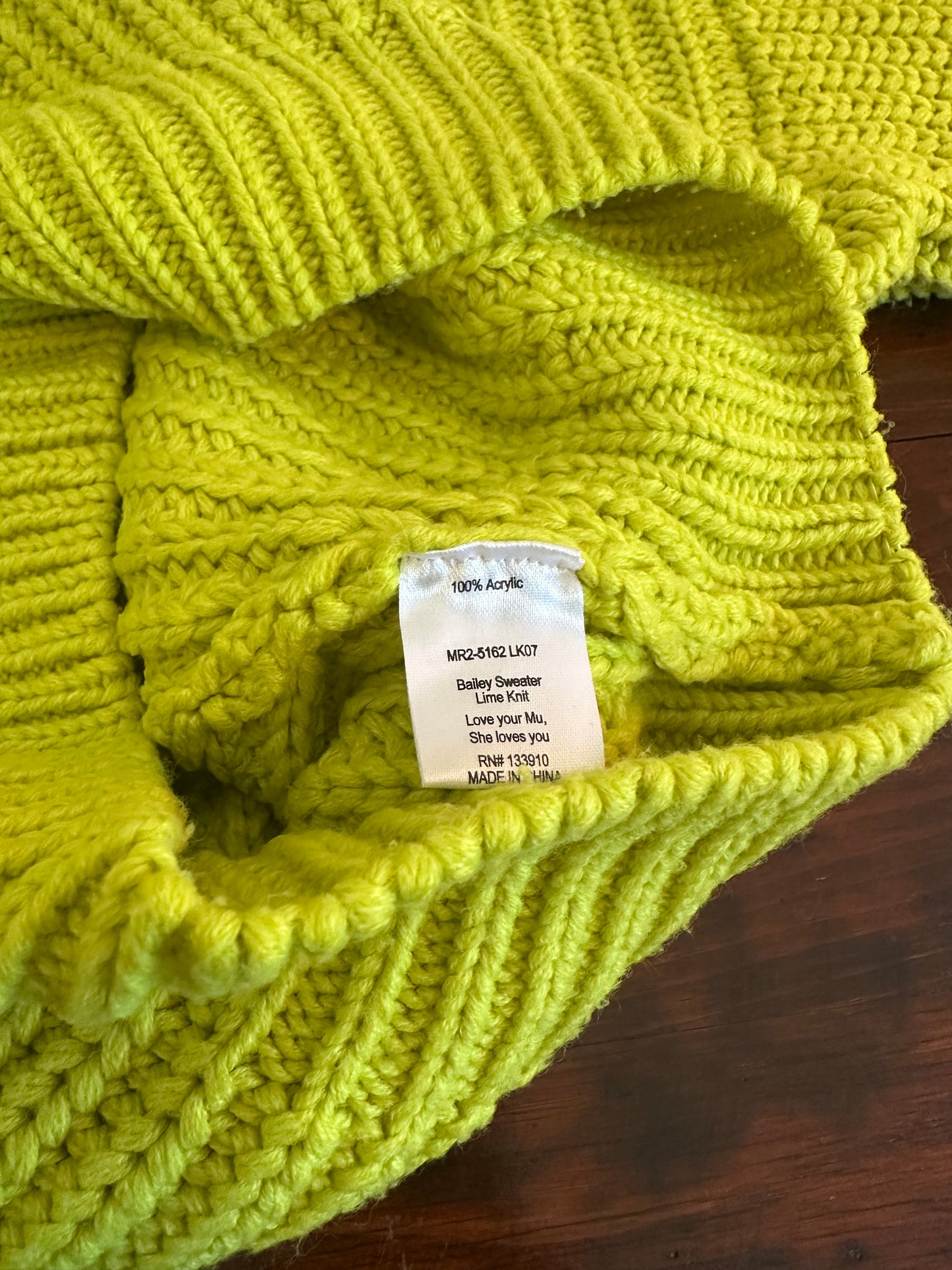 Show Me Your Mumu Women's Bailey Sweater in Lime Green - Size XS