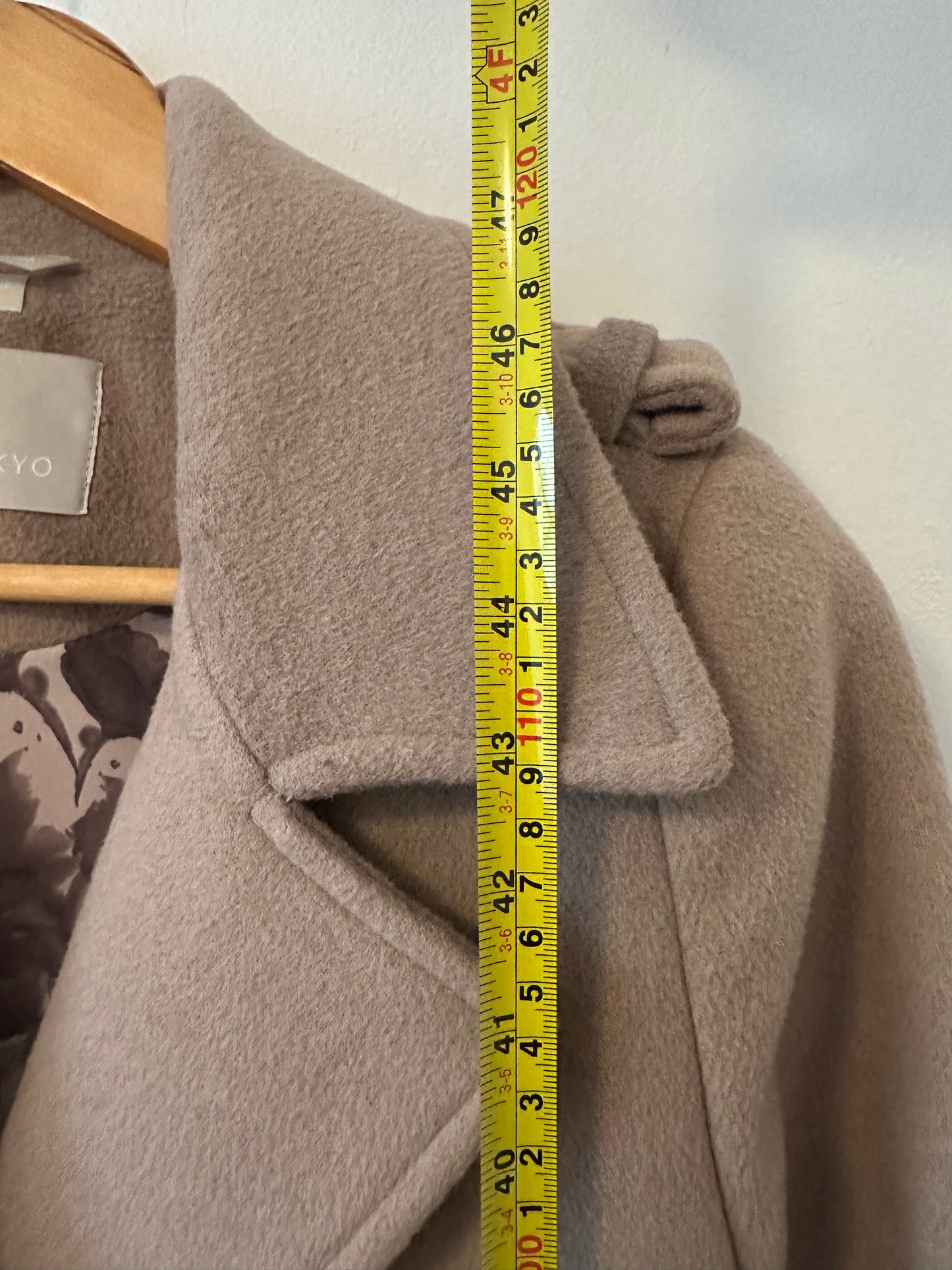 Soia & Kyo Classic Beige Wool Blend Trench Coat | Size XS