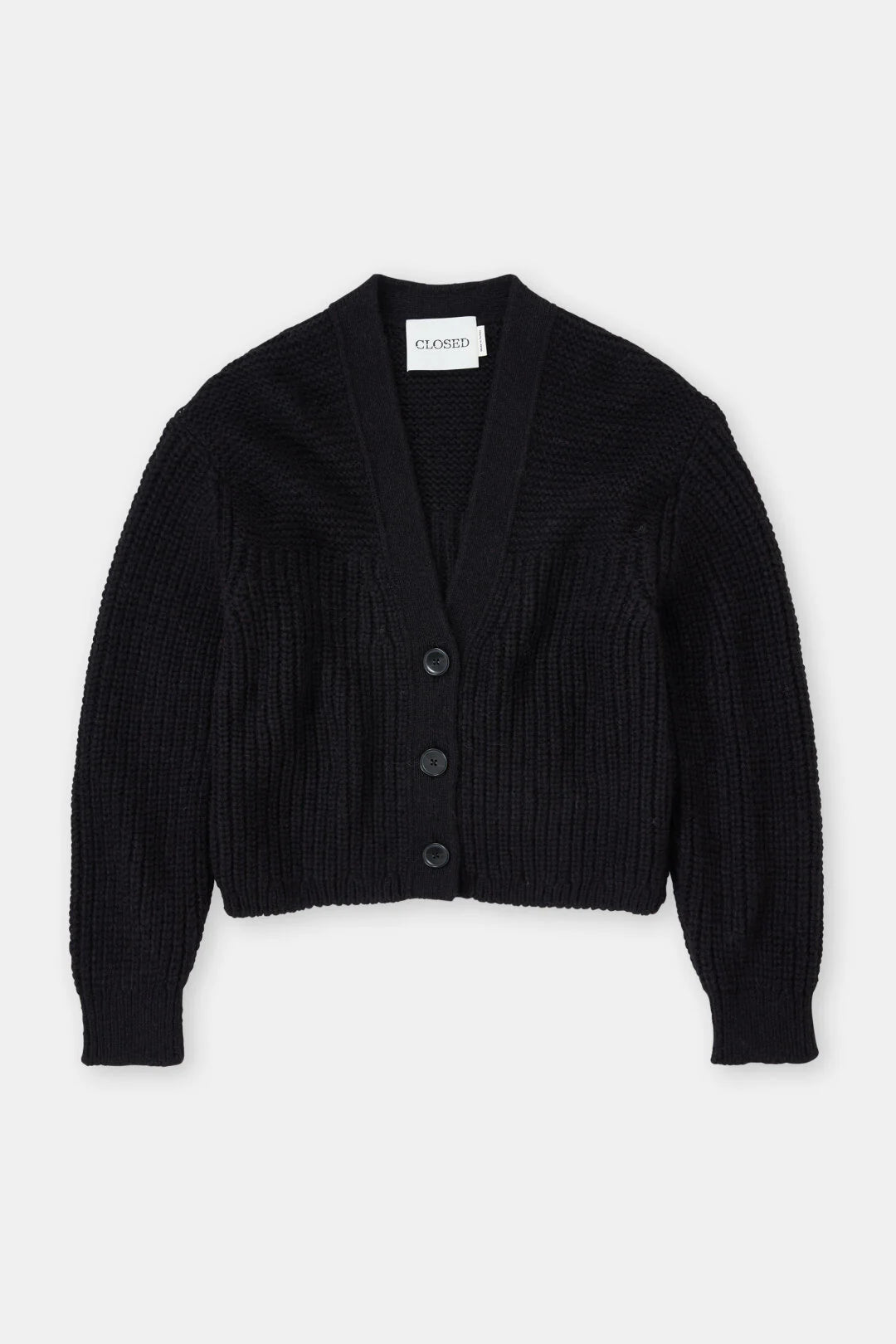 Closed Black Knit Alpaca Blend Knit Cardigan | Size Small