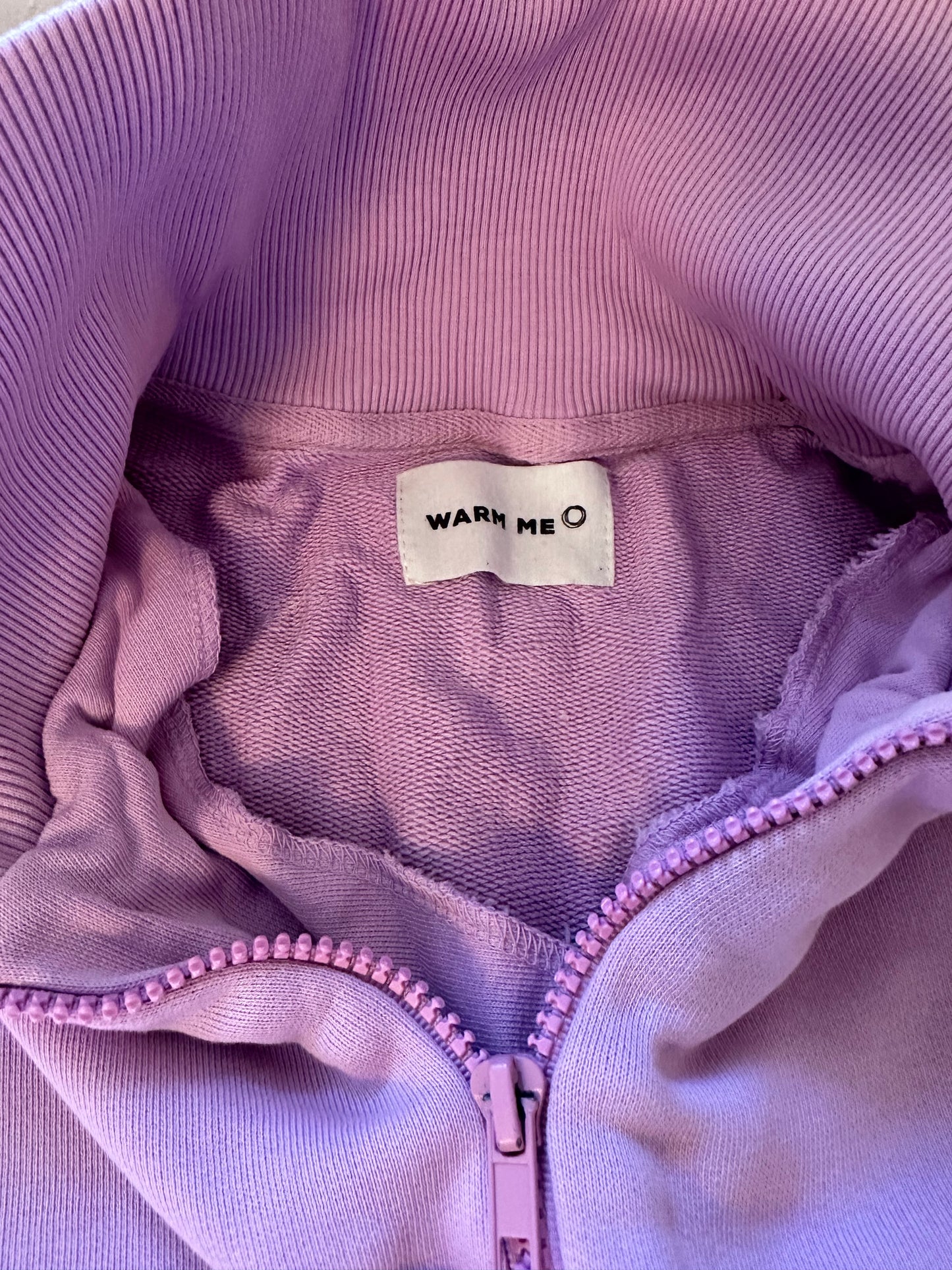Warm ME - Women's Purple Quarter Zip Stand Up Collar Sweatshirt | Size Small