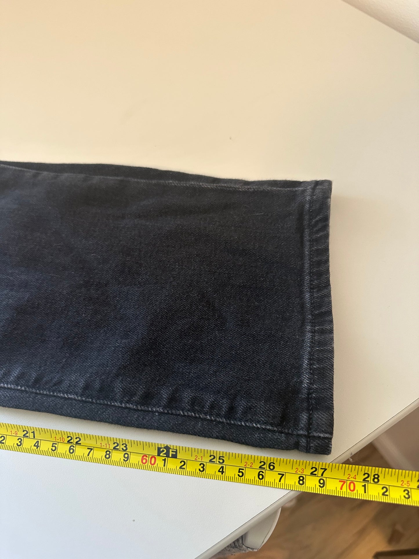 AG Adriano Goldschmied Brinkley Straight Leg Mid Rise Black Jeans | Size 25