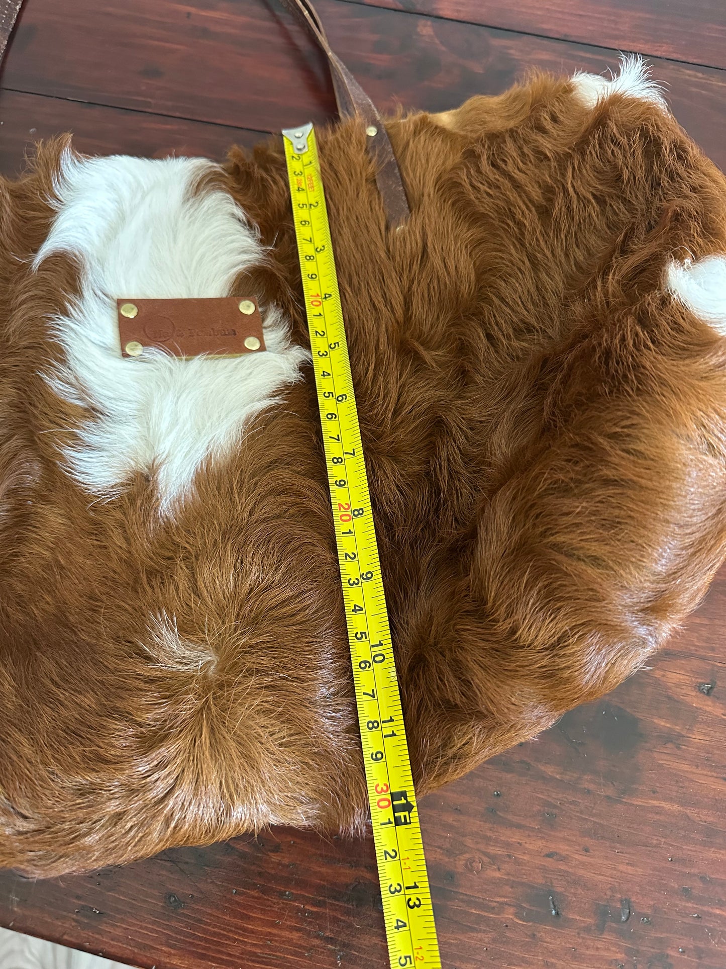 Ma & Pembum Brown & White Cowhide Tote Bag