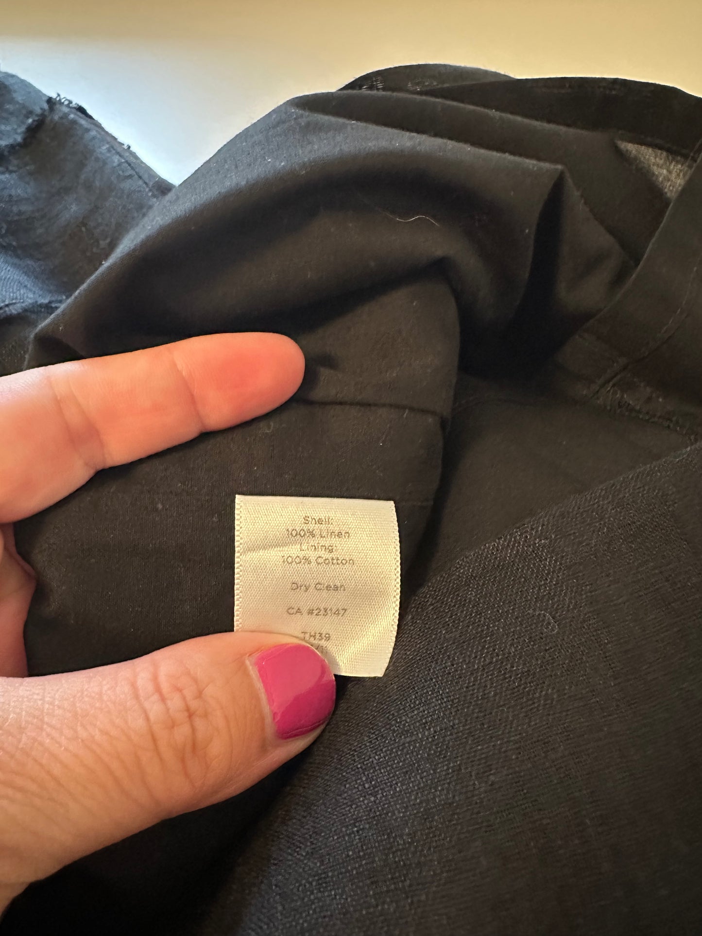 Talbots - Black Sleeveless Tiered Linen Mini Dress | Size 2P