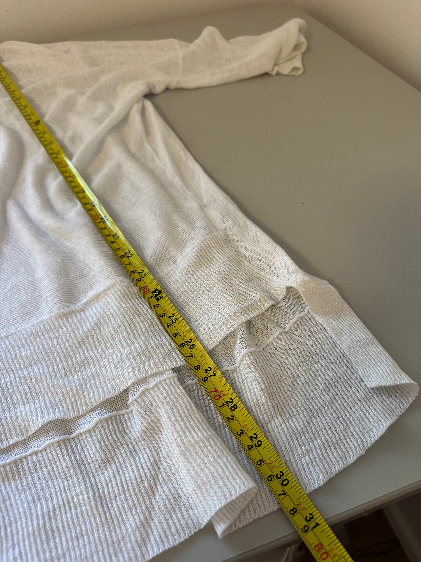 Eileen Fisher Organic Linen Cord Crew Neck Top | Size XL