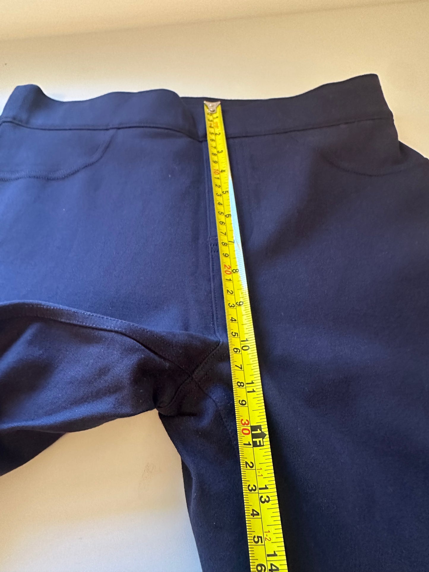 SPANX Navy Stretch Straight Leg Pants | Size Medium