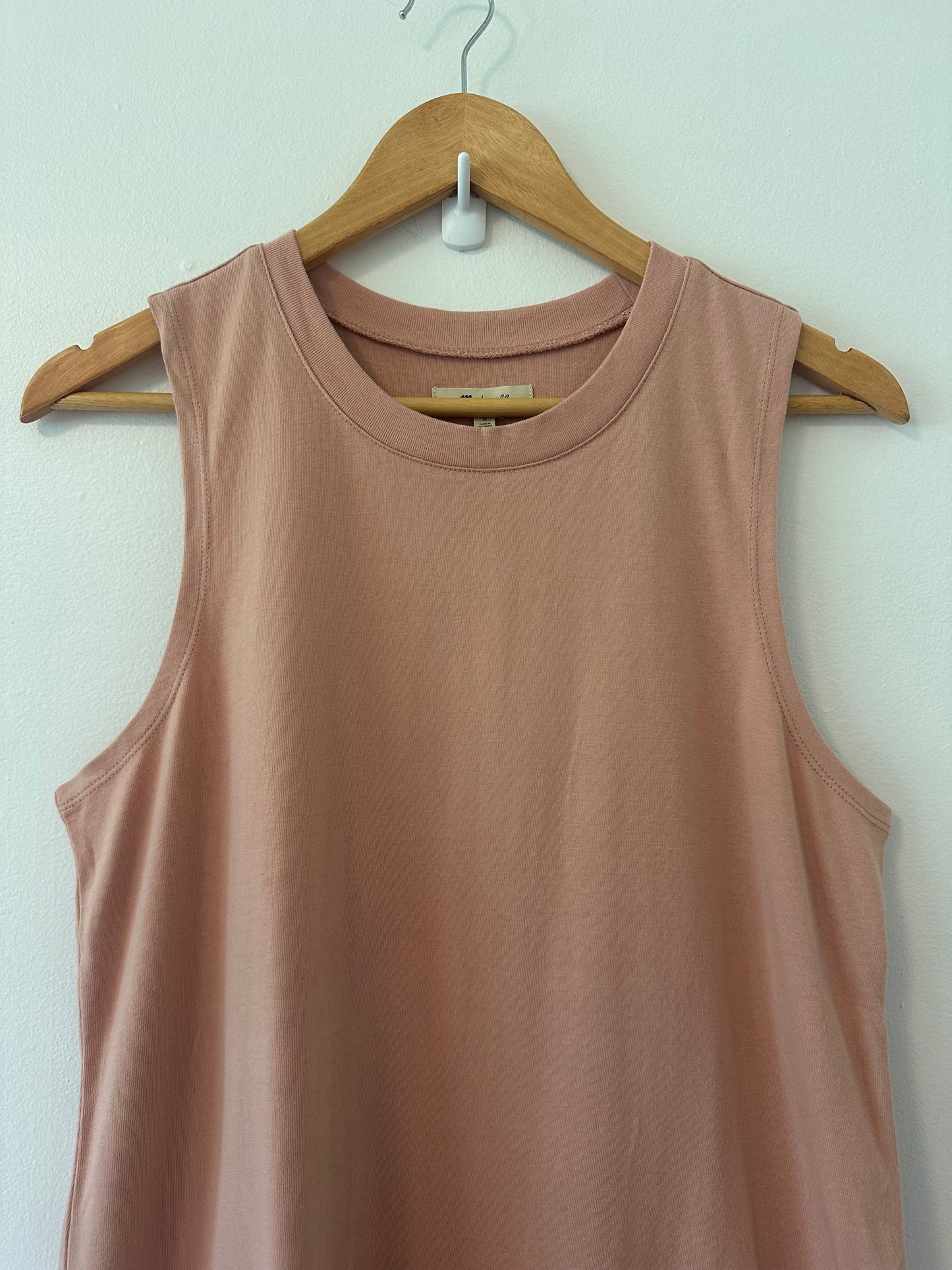 Madewell Crewneck Tank Cotton Midi Dress in Antique Coral Brown Size Medium