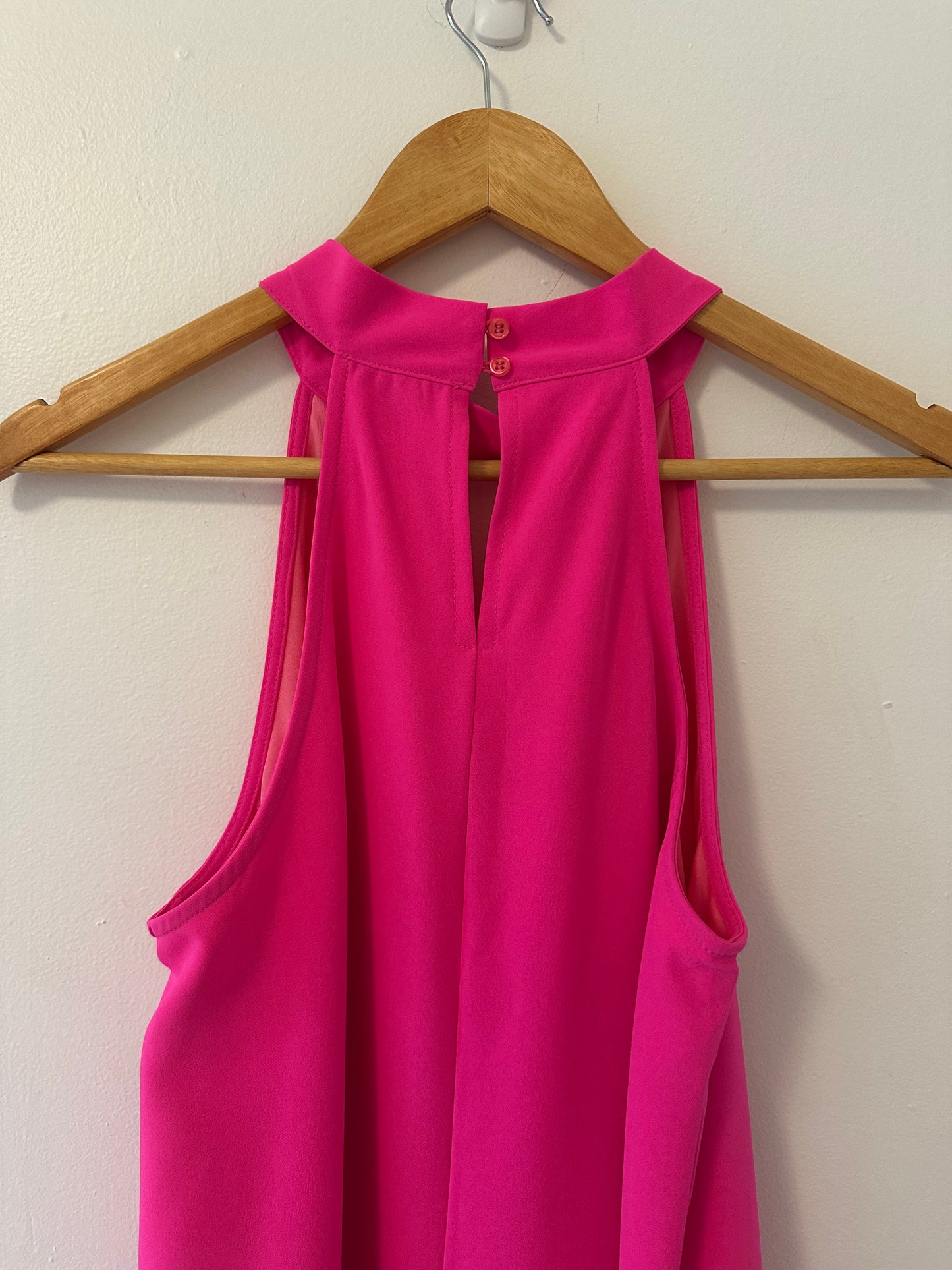 Very J Bright Pink Halter Mini Dress - Size Medium