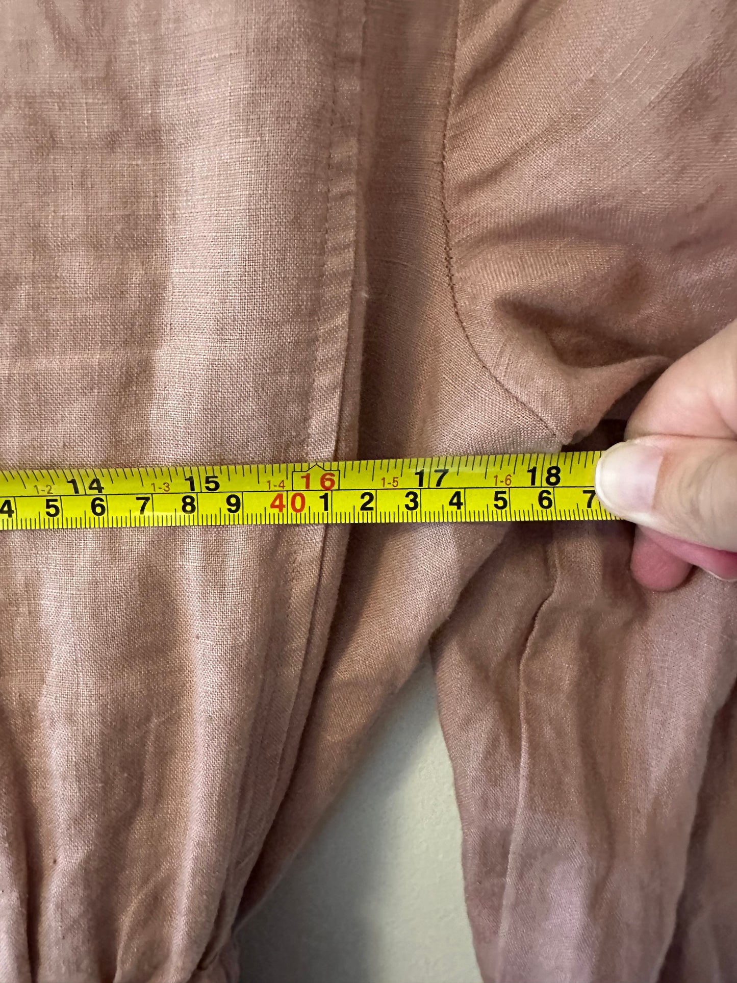 Cynthia Rowley Dusty Rose Linen Trench Coat | Size Small
