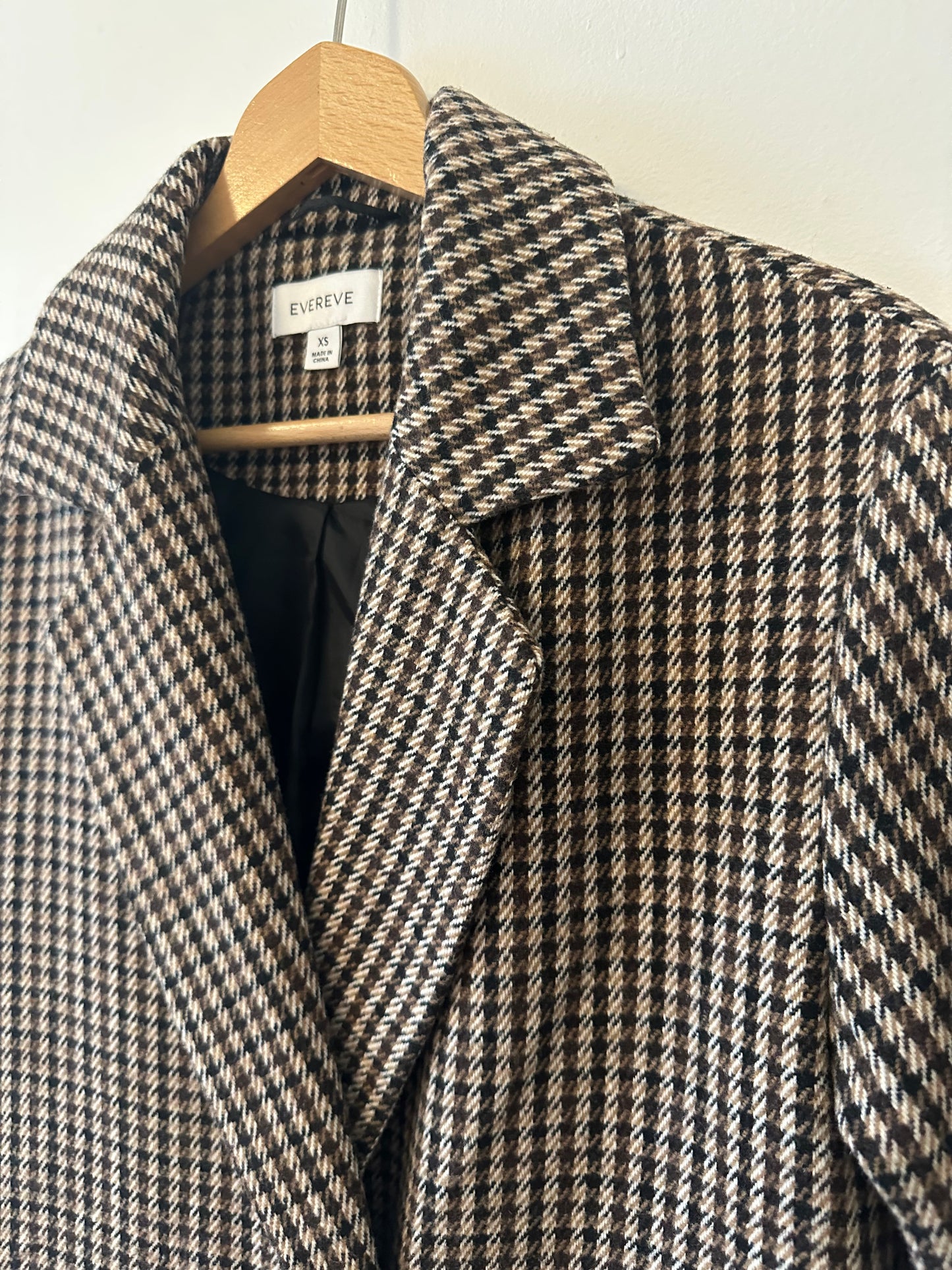 Evereve Betty Houndstooth Blazer Jacket Size XS