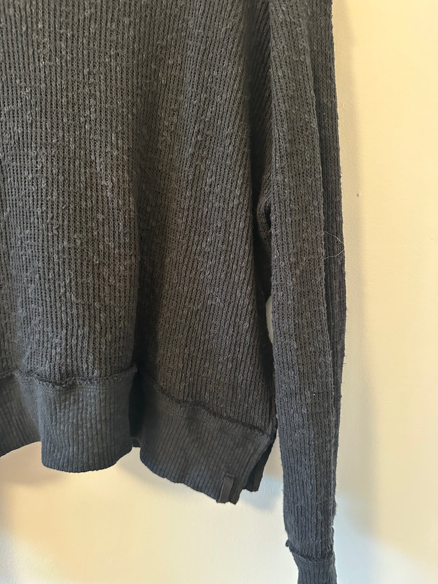 We The Free Black Oversized Ribbed Turtleneck Sweater - Size Small