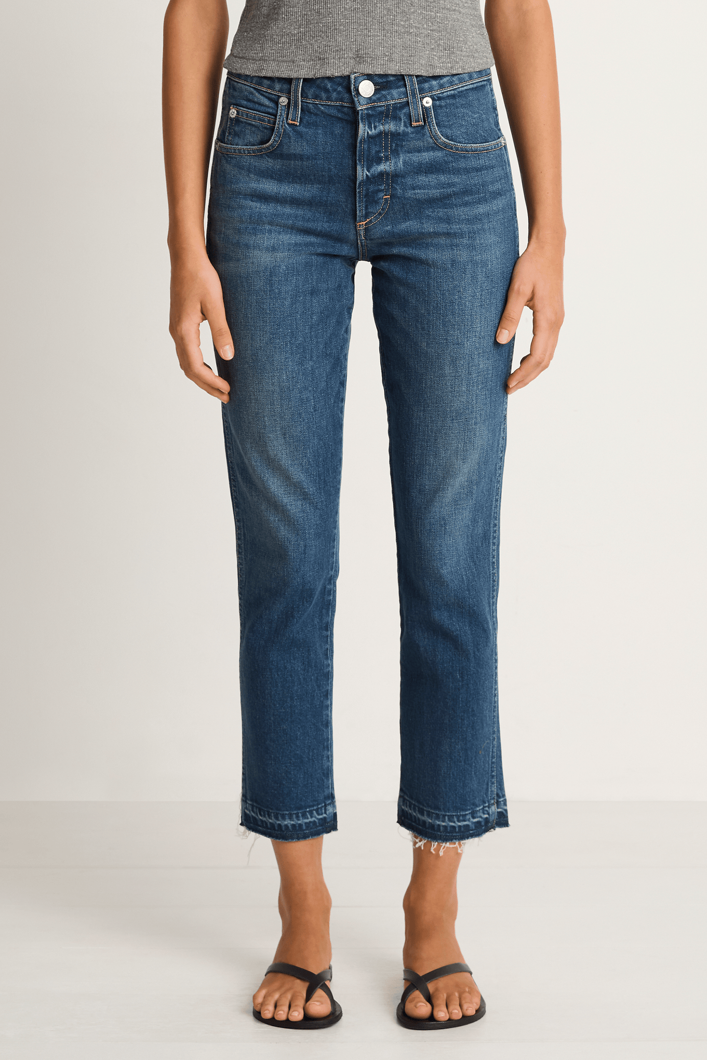 AMO Denim Babe High Rise Cropped Jeans in True Blue | Size 29