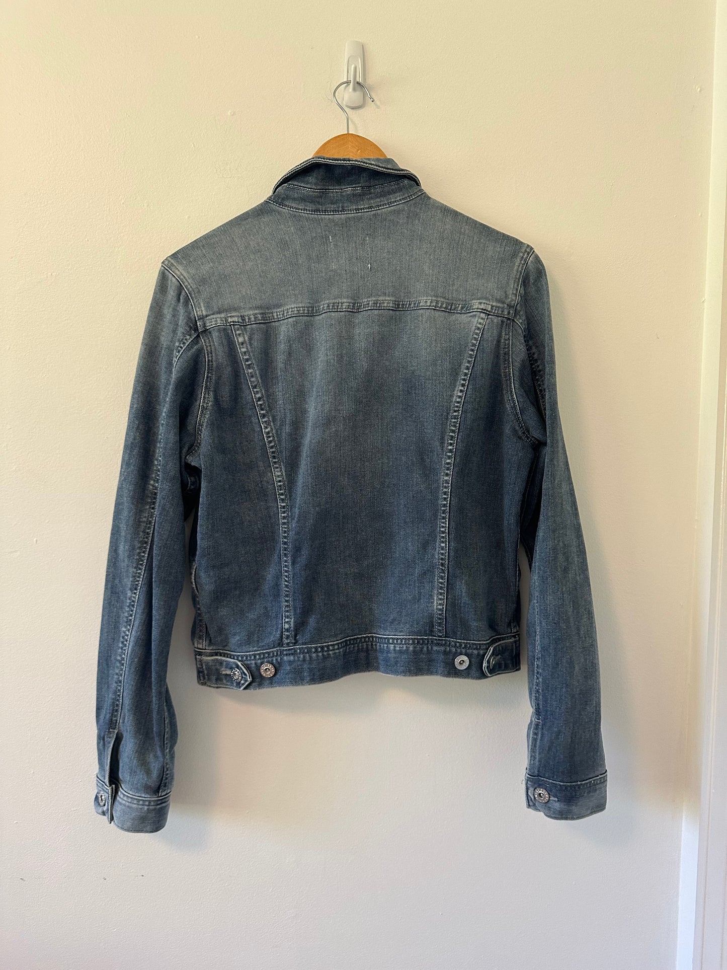 Ag Adriano Goldschmied Blue Stretch Denim Jacket | Size Large