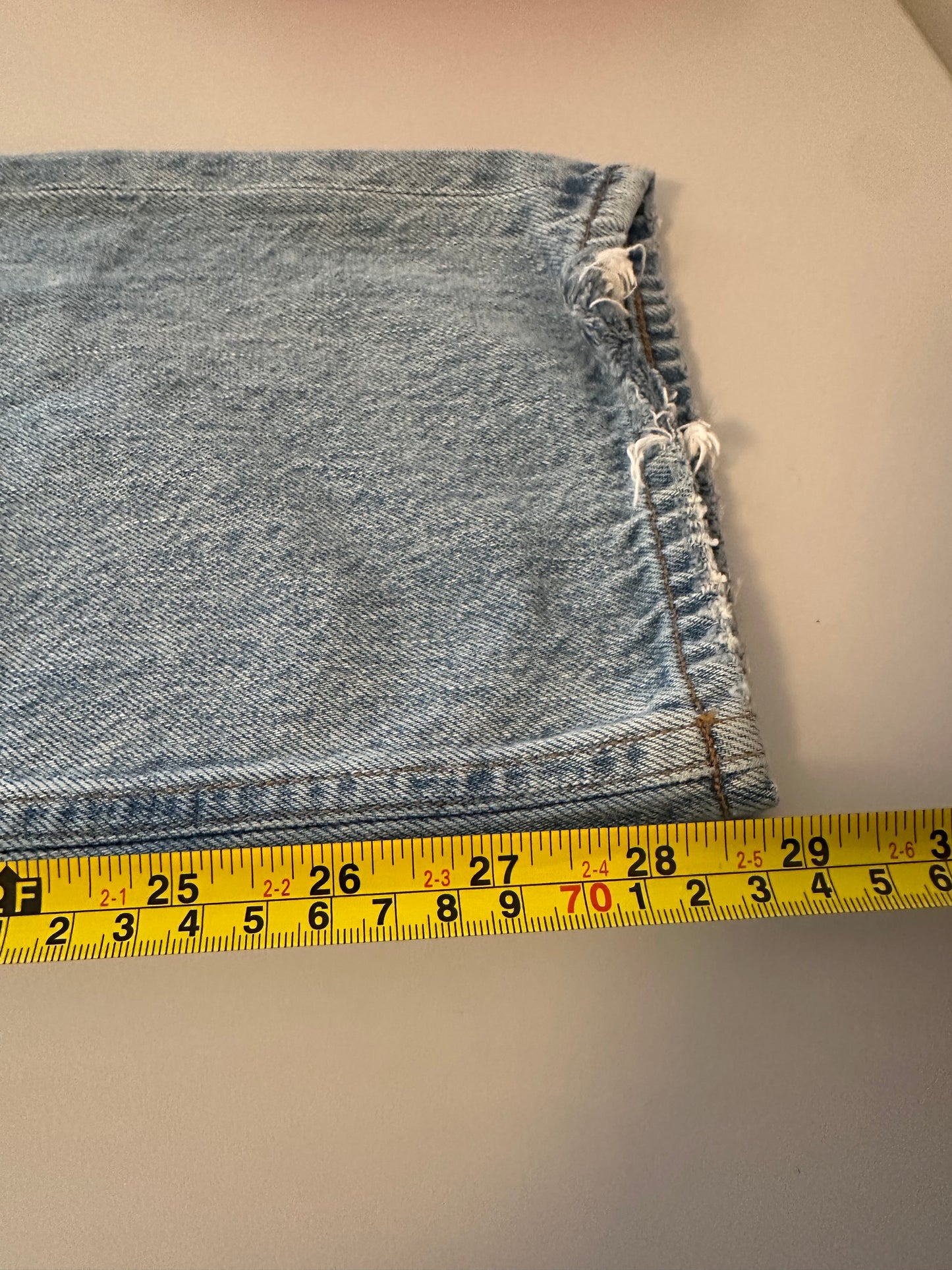 Agolde Light Blue Criss Cross Straight Leg Jeans | Size 23