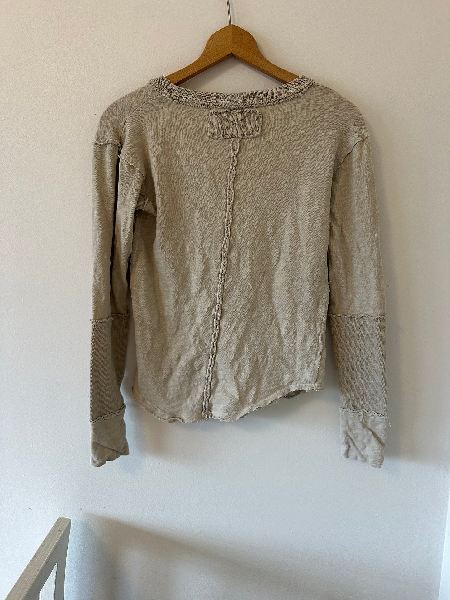 We The Free Phoebe Henley in Oatmeal - Size Small