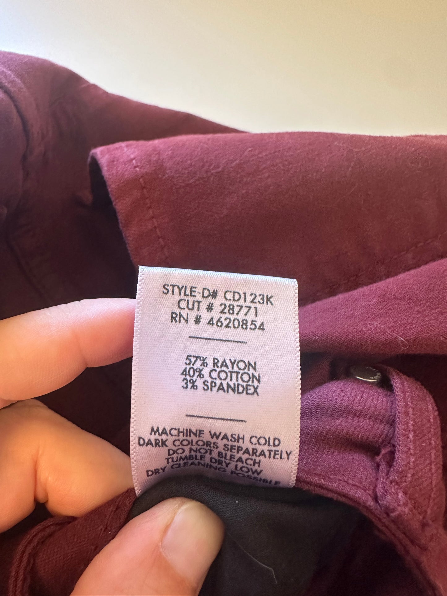 Just Black Deep Red Burgundy Denim Mini Skirt | Size Small