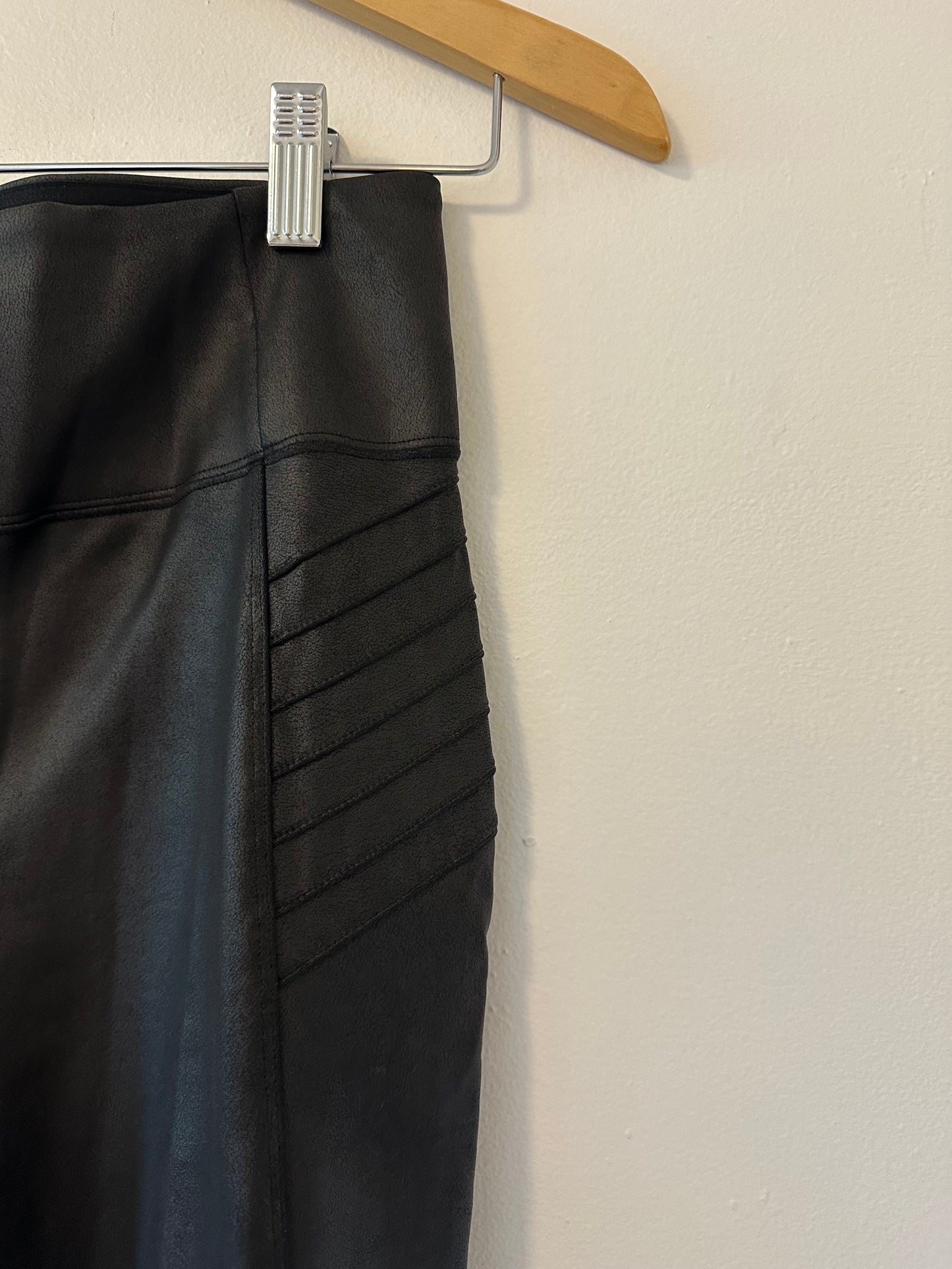 Athleta Delancey Gleam Moto Tight Black Leggings | Size Small