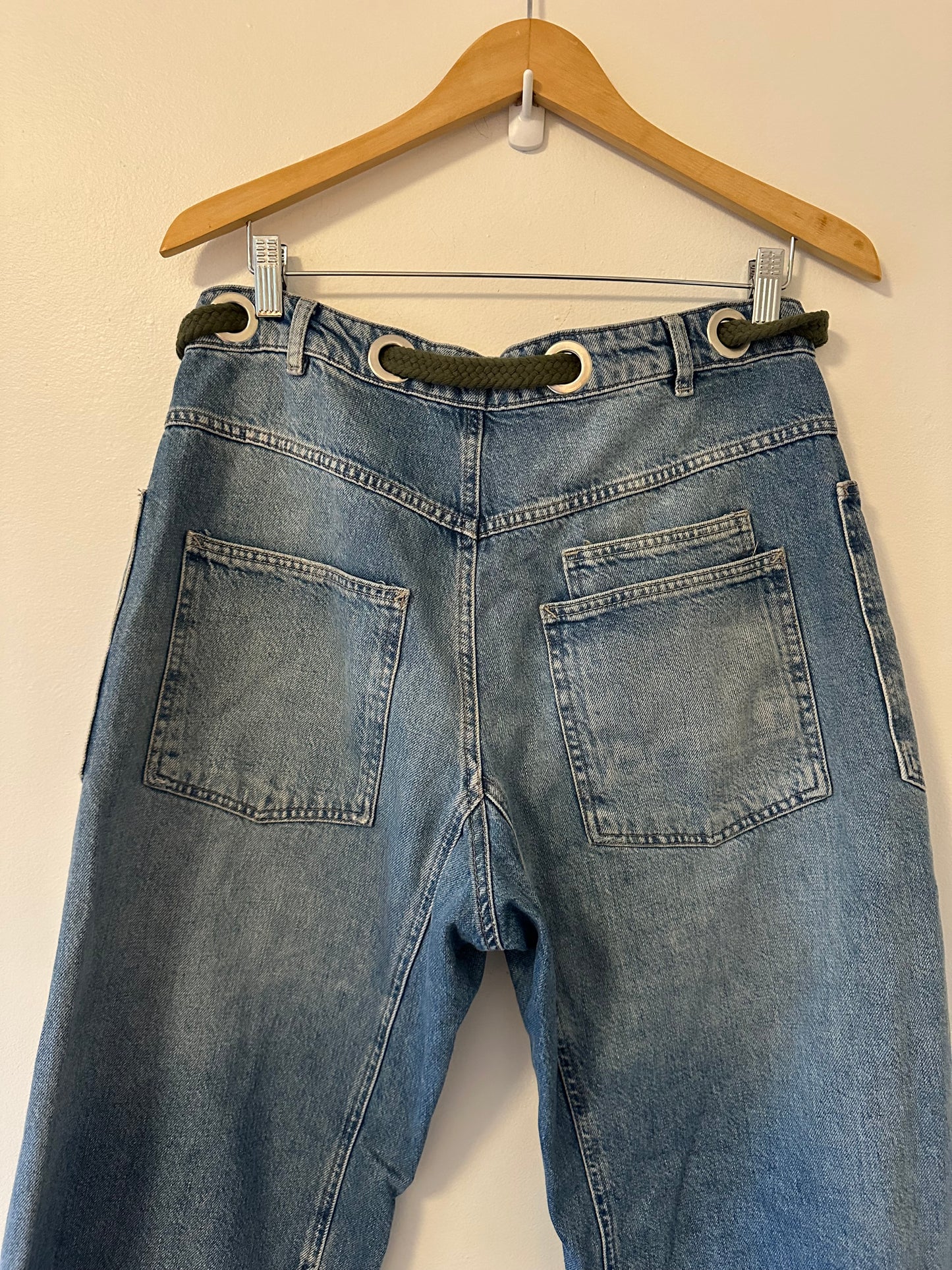 We The Free Moxie Pull-On Barrel Jeans In Truest Blue - Size 27