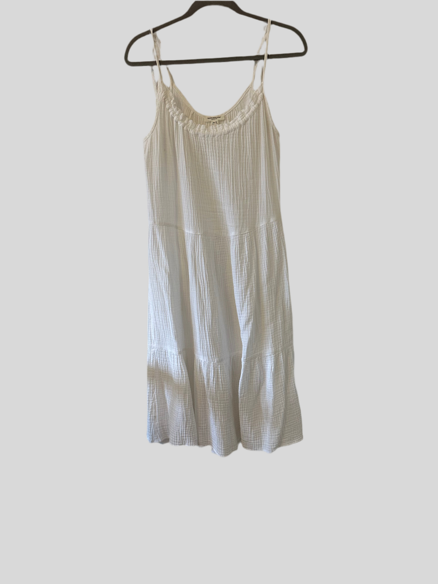 Beachlunchlounge White Tiered Gauze Dress Size XS