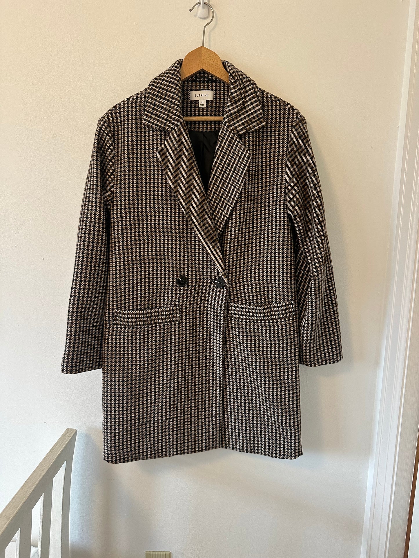 Evereve Betty Houndstooth Blazer Jacket Size XS