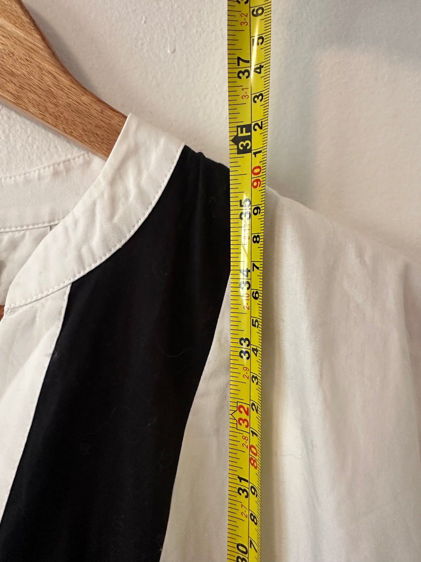 Madewell Black and White Striped Poncho Dress | Size Small