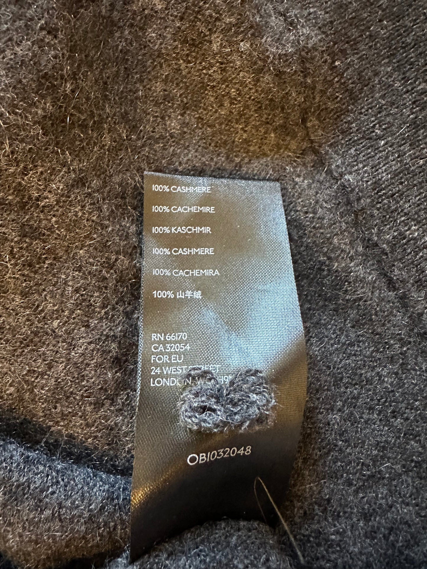 Anthropologie Cashmere Funnel Neck Sleeveless Dark Gray Knit Turtleneck | Size XS