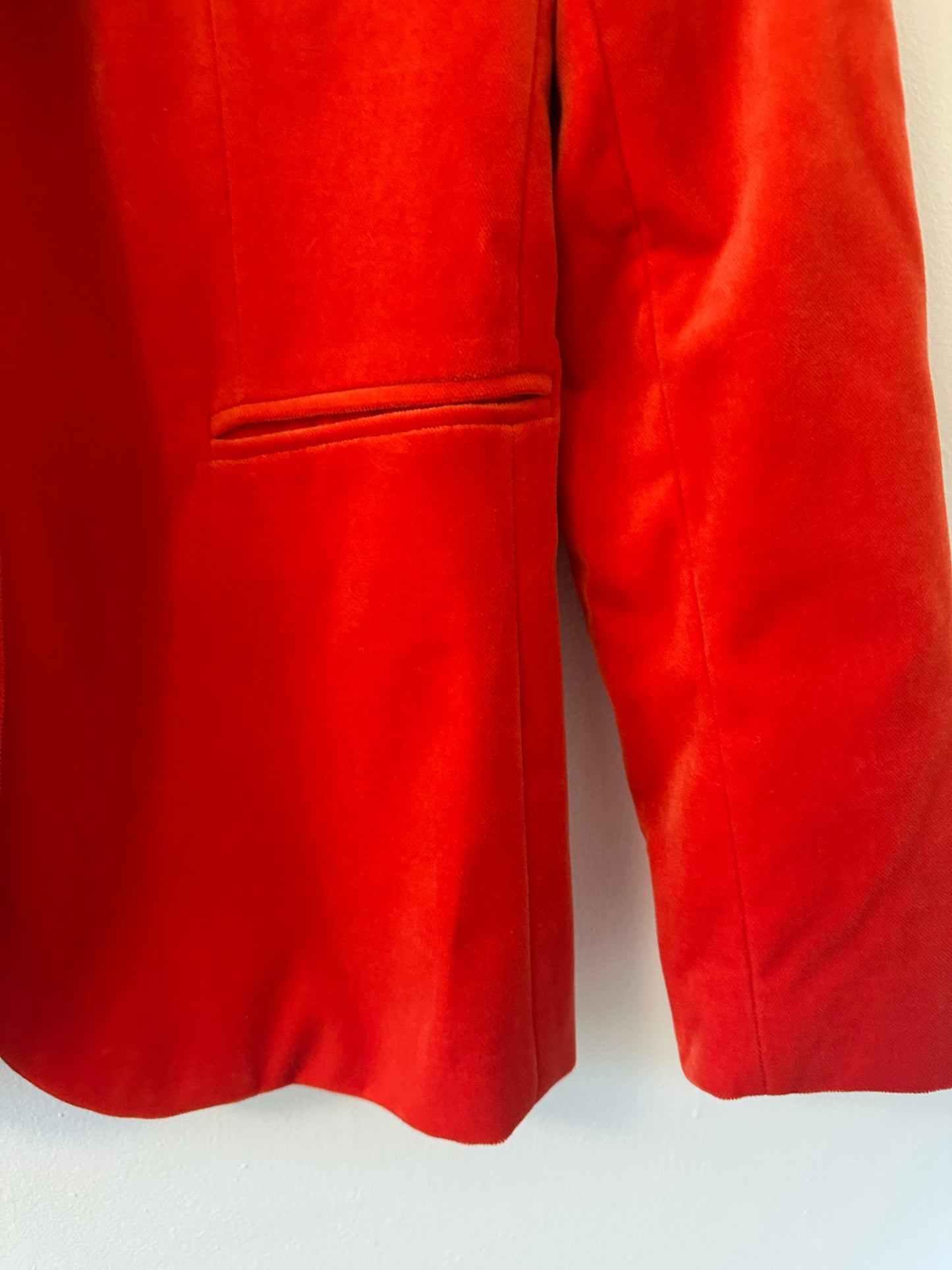 J. Crew Women's Orange Velvet Blazer Size 2