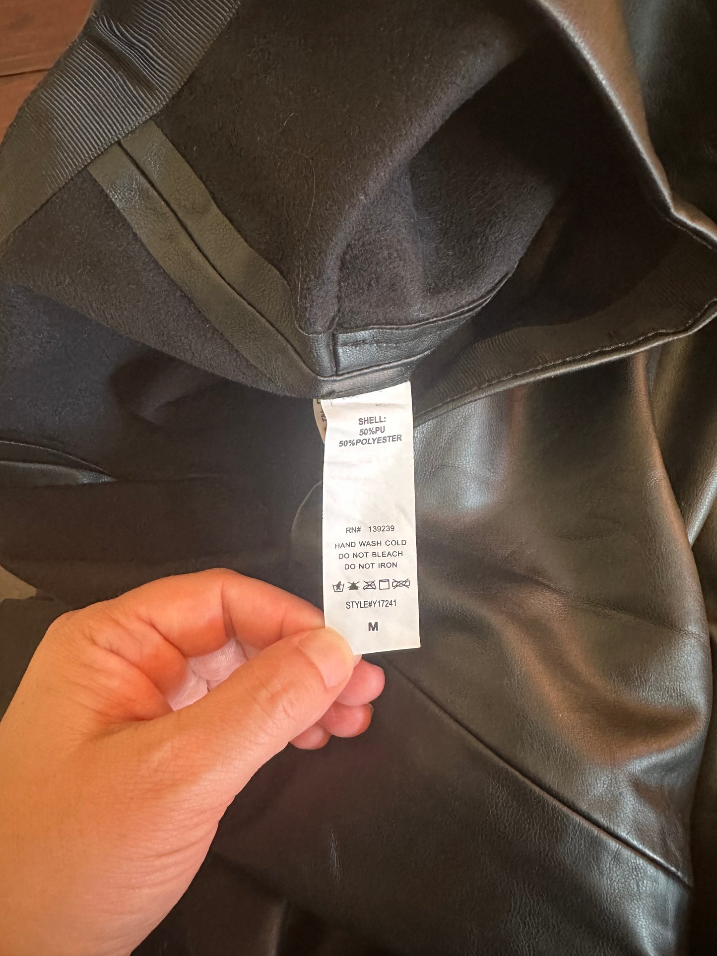 Do+Be Black Ruffled Faux Leather Skirt Size Medium