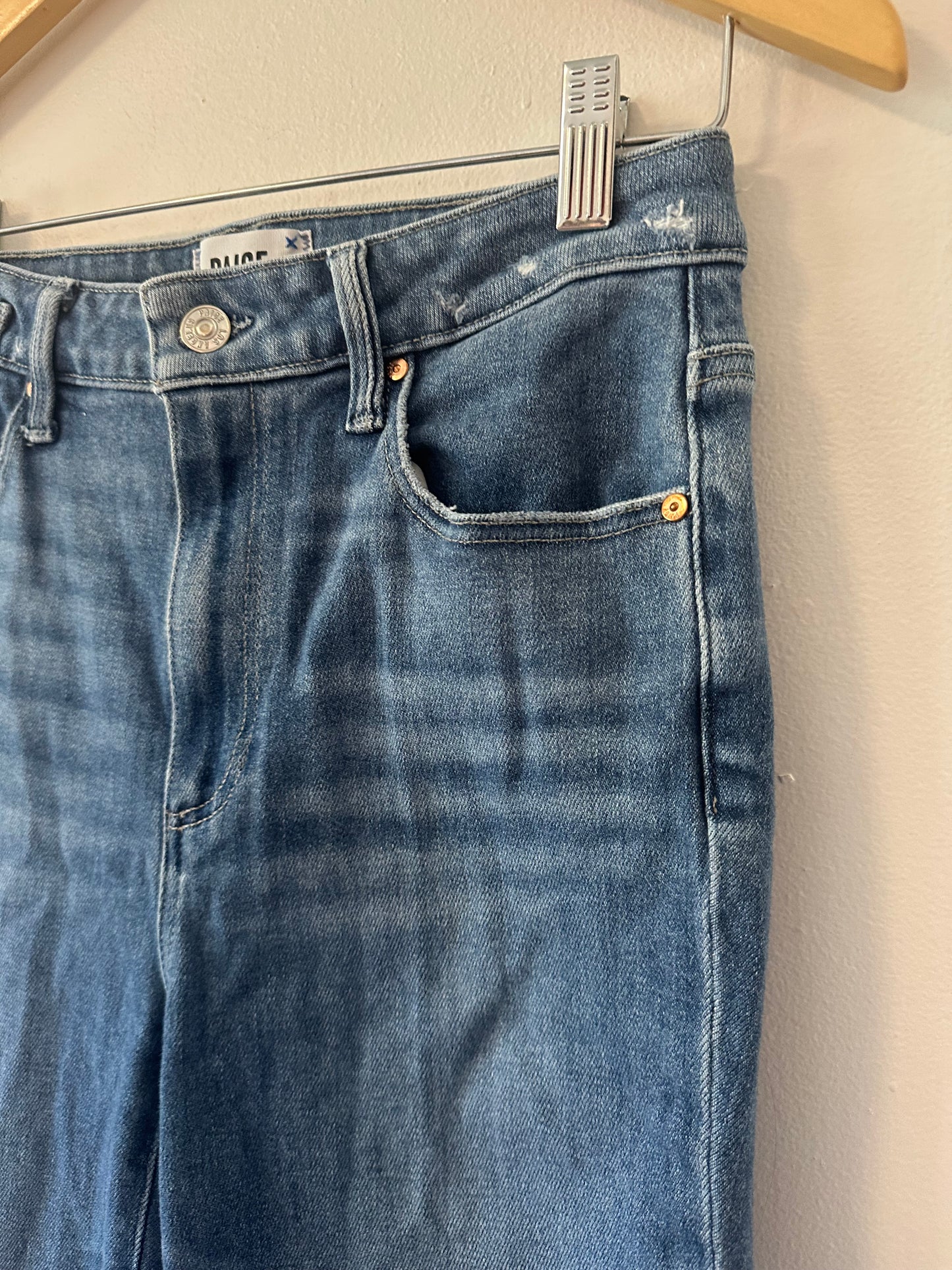 PAIGE Raw Hem Gemma Skinny Ankle Jeans | Size 27