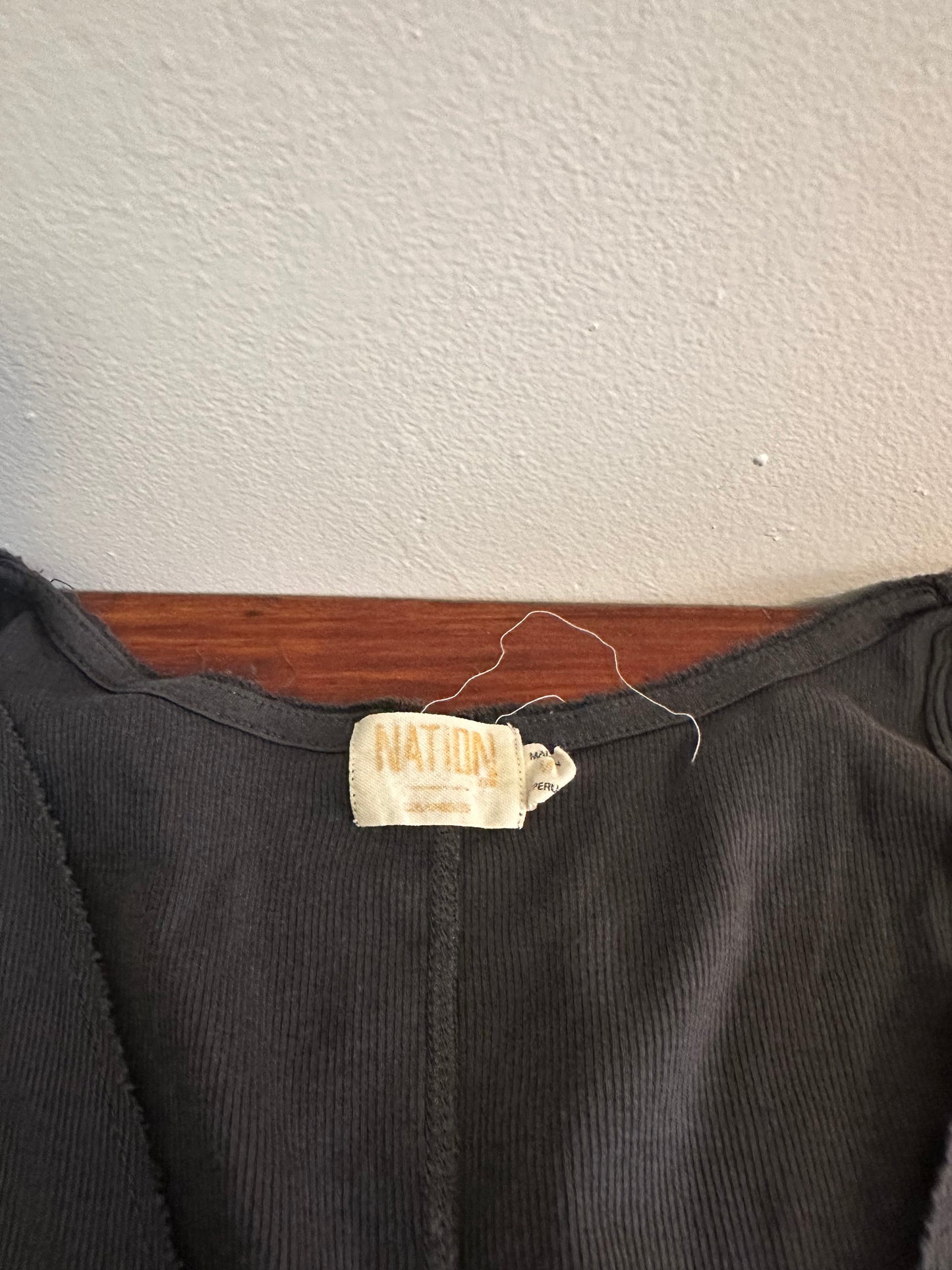 Nation LTD Charcoal Grey Ribbed Tank Top - Size Medium