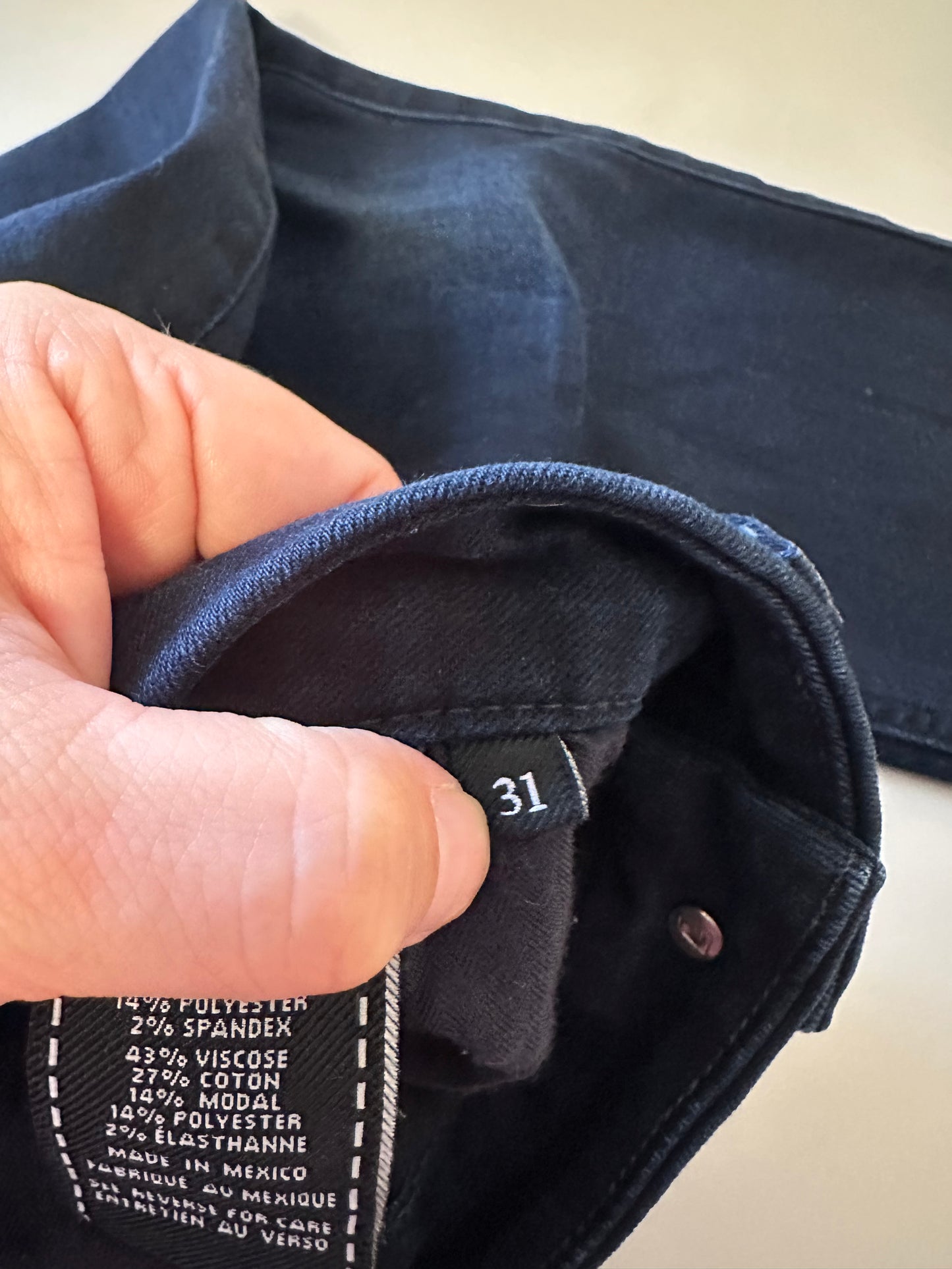 7 For All Mankind High Waist Deep Indigo Blue Skinny Ankle Jeans | Size 31