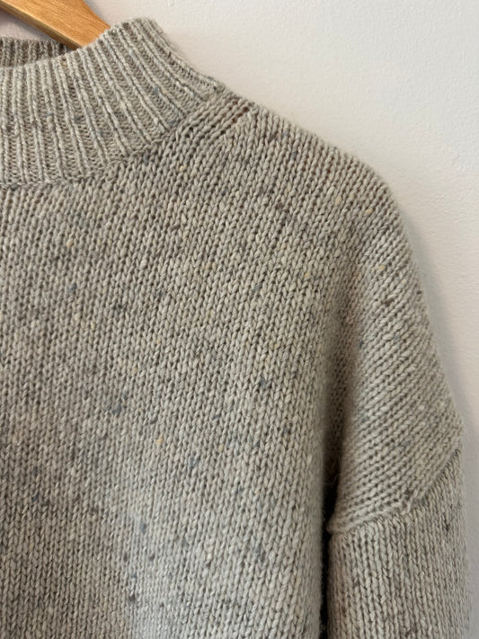 Margaret O’Leary Oatmeal Marled Turtleneck Sweater - Size Small