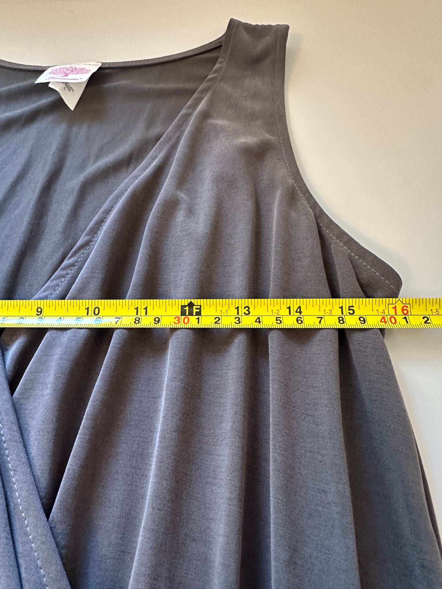 Freeloader Charcoal Gray Jumpsuit with Wrap Style Top | Size Large