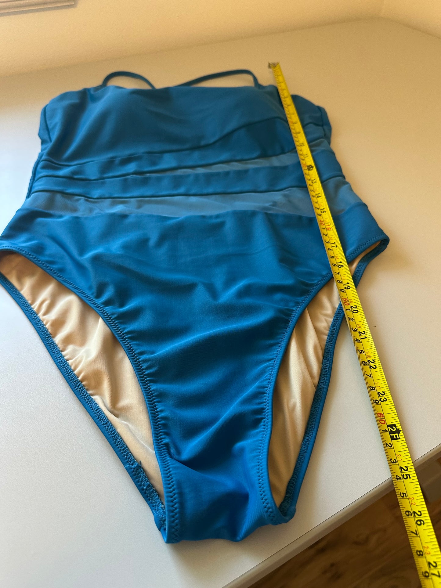 Summersalt The Causeway Blue Atlantic Cross back Swimsuit | Size 10