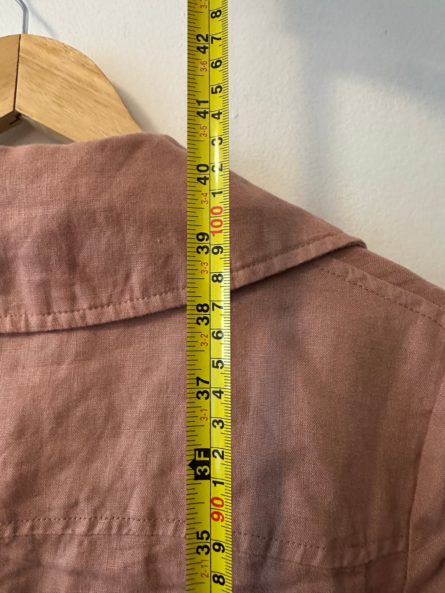 Cynthia Rowley Dusty Rose Linen Trench Coat | Size Small