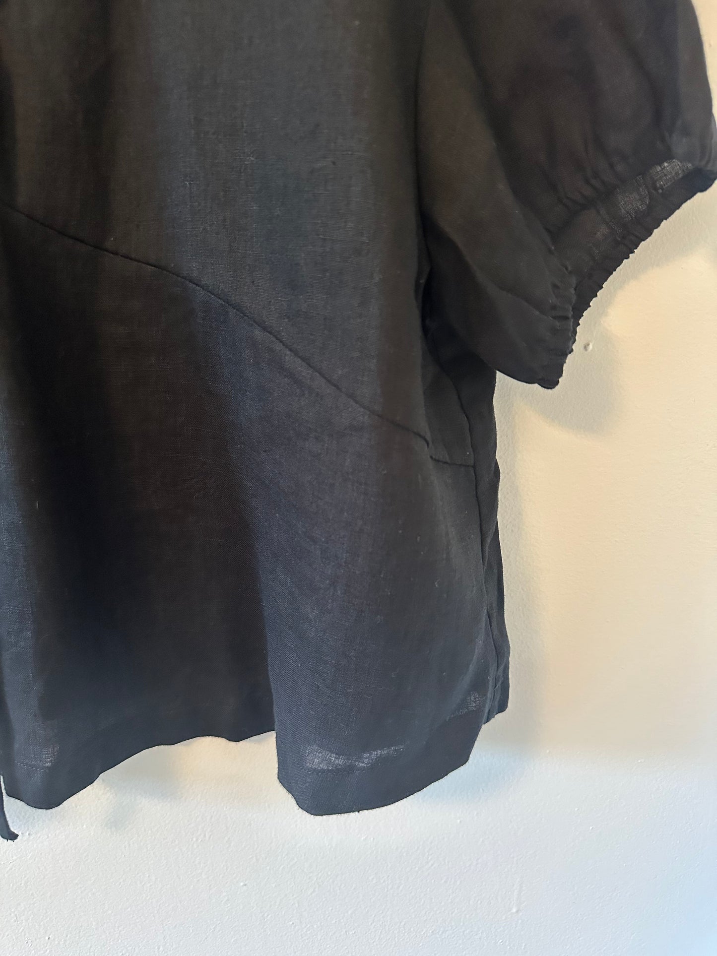 Banana Republic Linen Tie Front Blouse Size Large