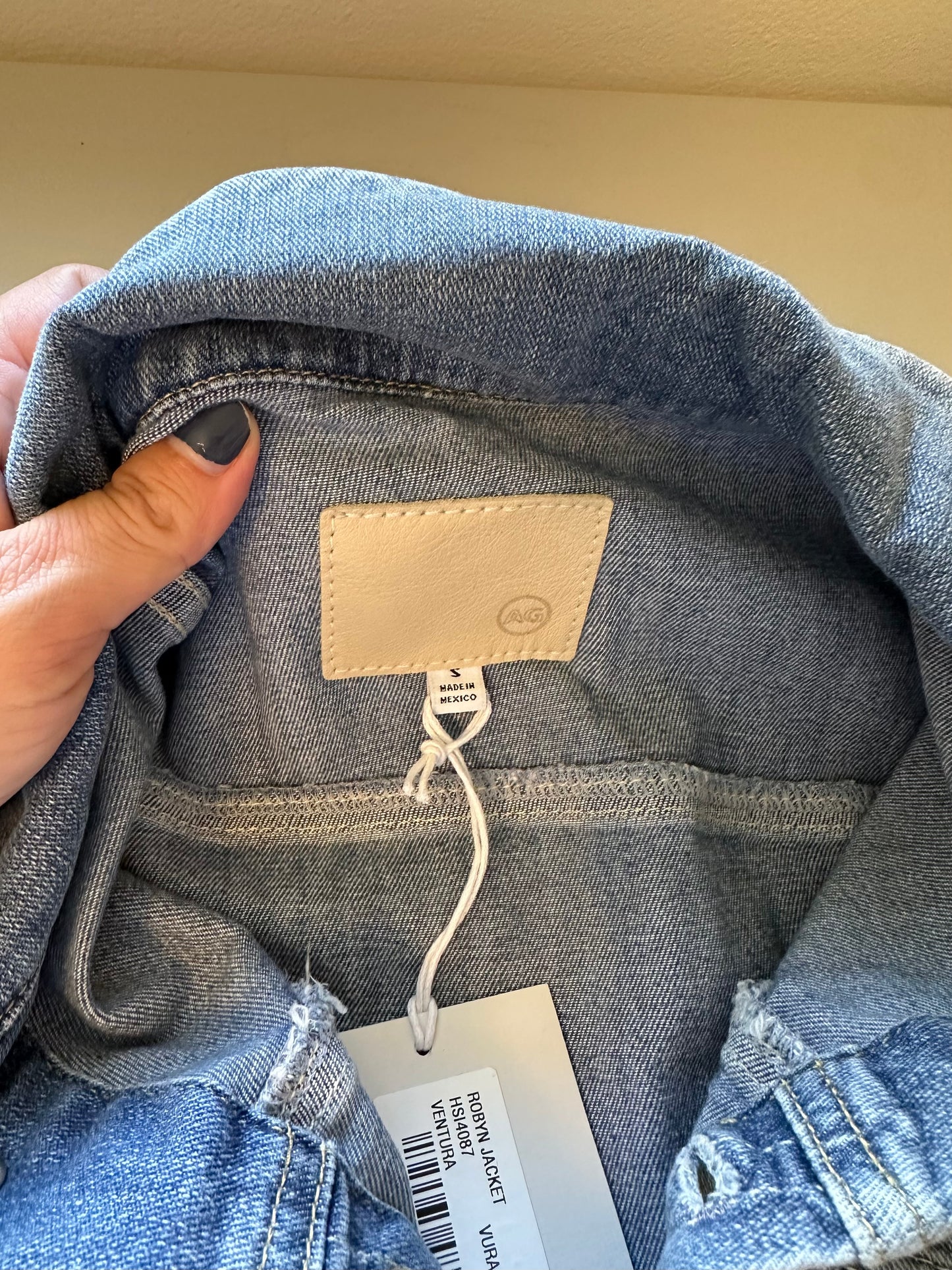 NWT Ag Adriano Goldschmied Robyn Light Blue Denim Jacket | Size Small